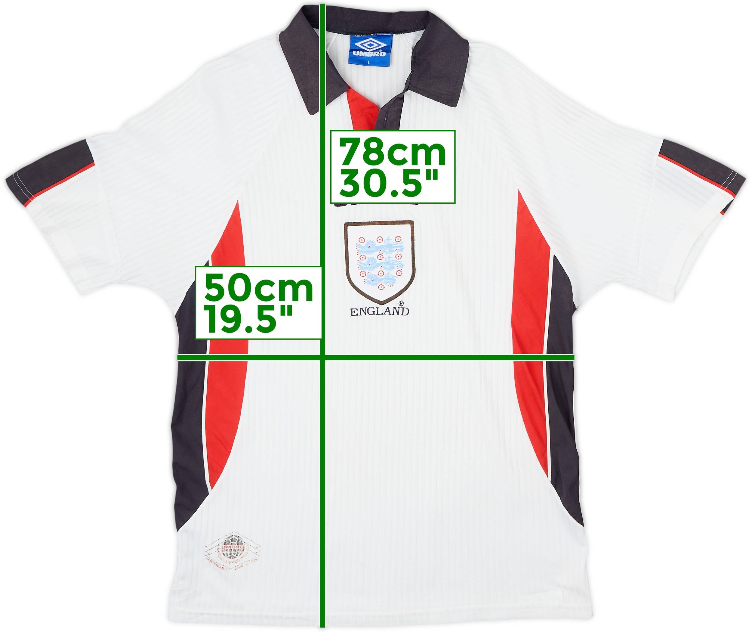 1997-99 England Home Shirt - 5/10 - (L)