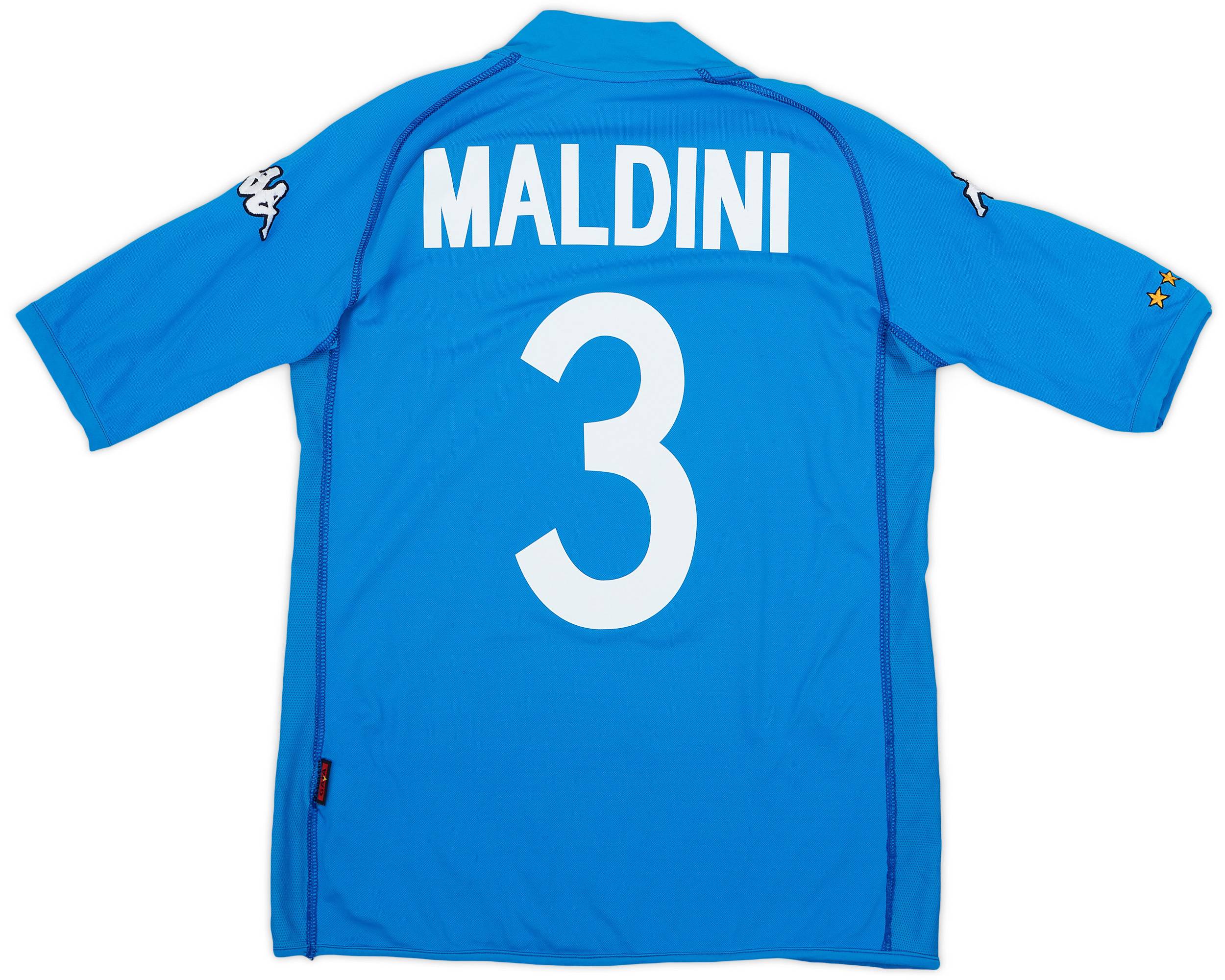 2002 Italy Home Shirt Maldini #3 - 5/10 - (S)