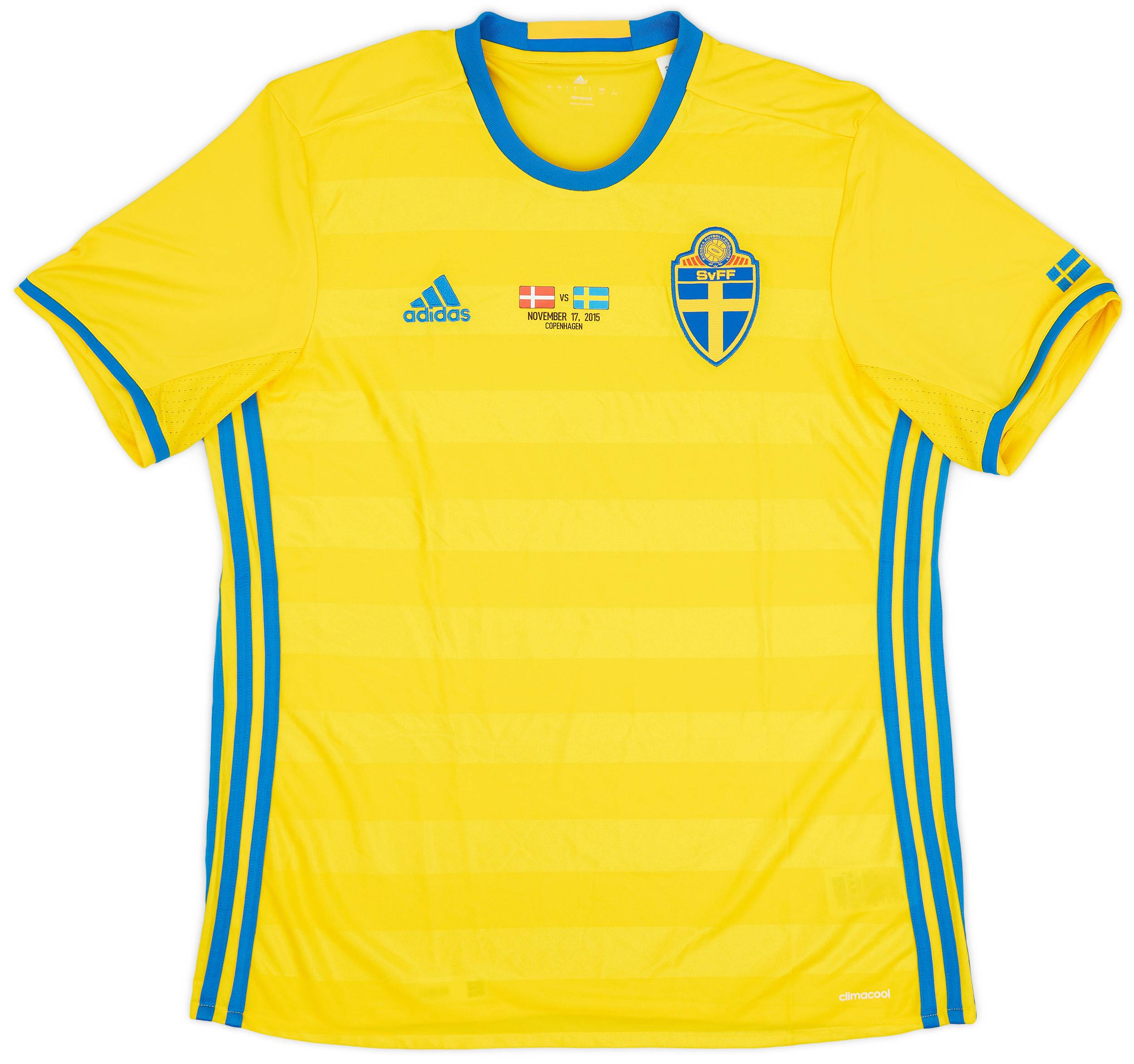 2016-17 Sweden 'v Denmark' Home Shirt - 9/10 - (L)
