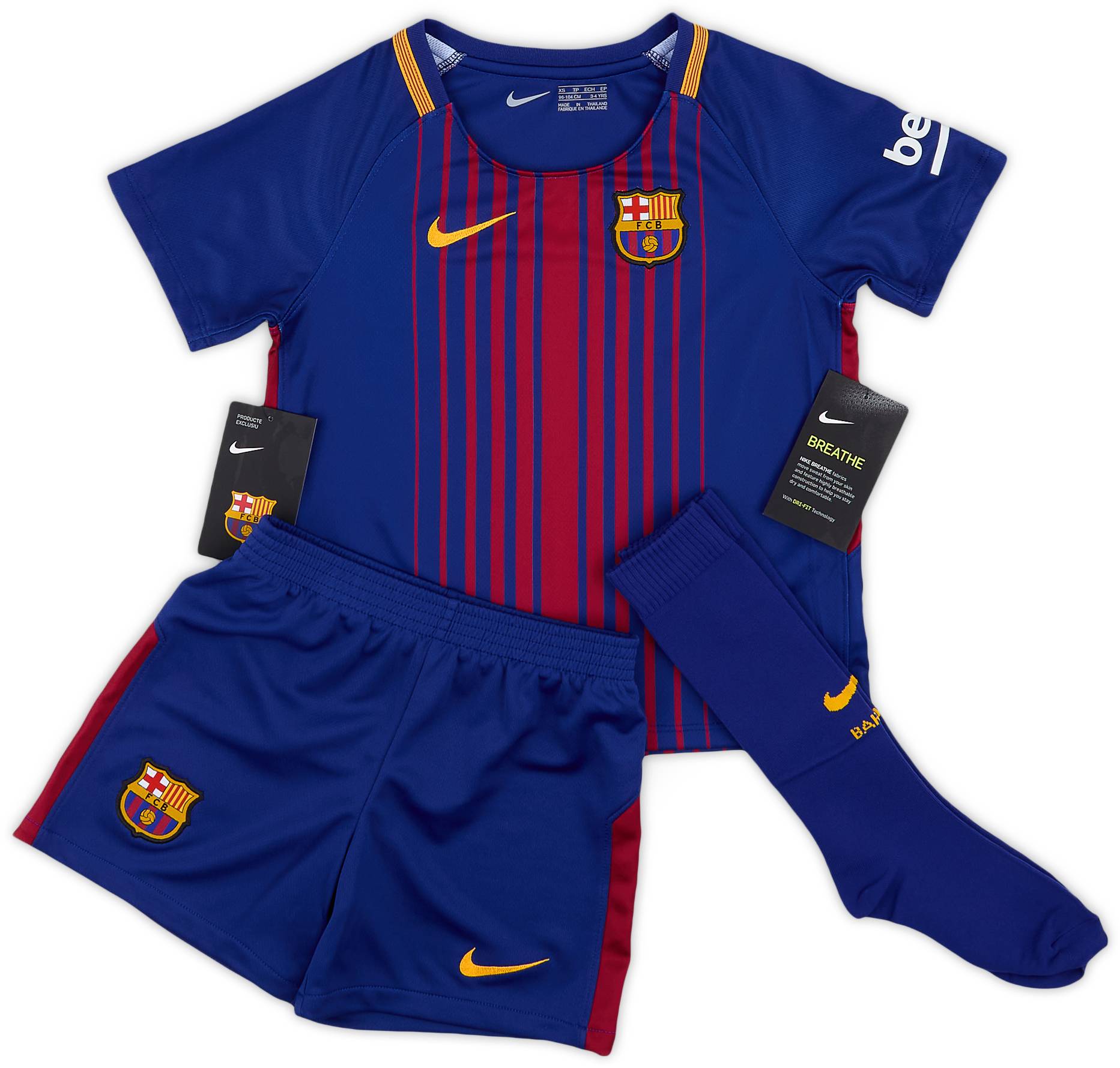 2017-18 Barcelona Home Full Kit (3-4 Years)