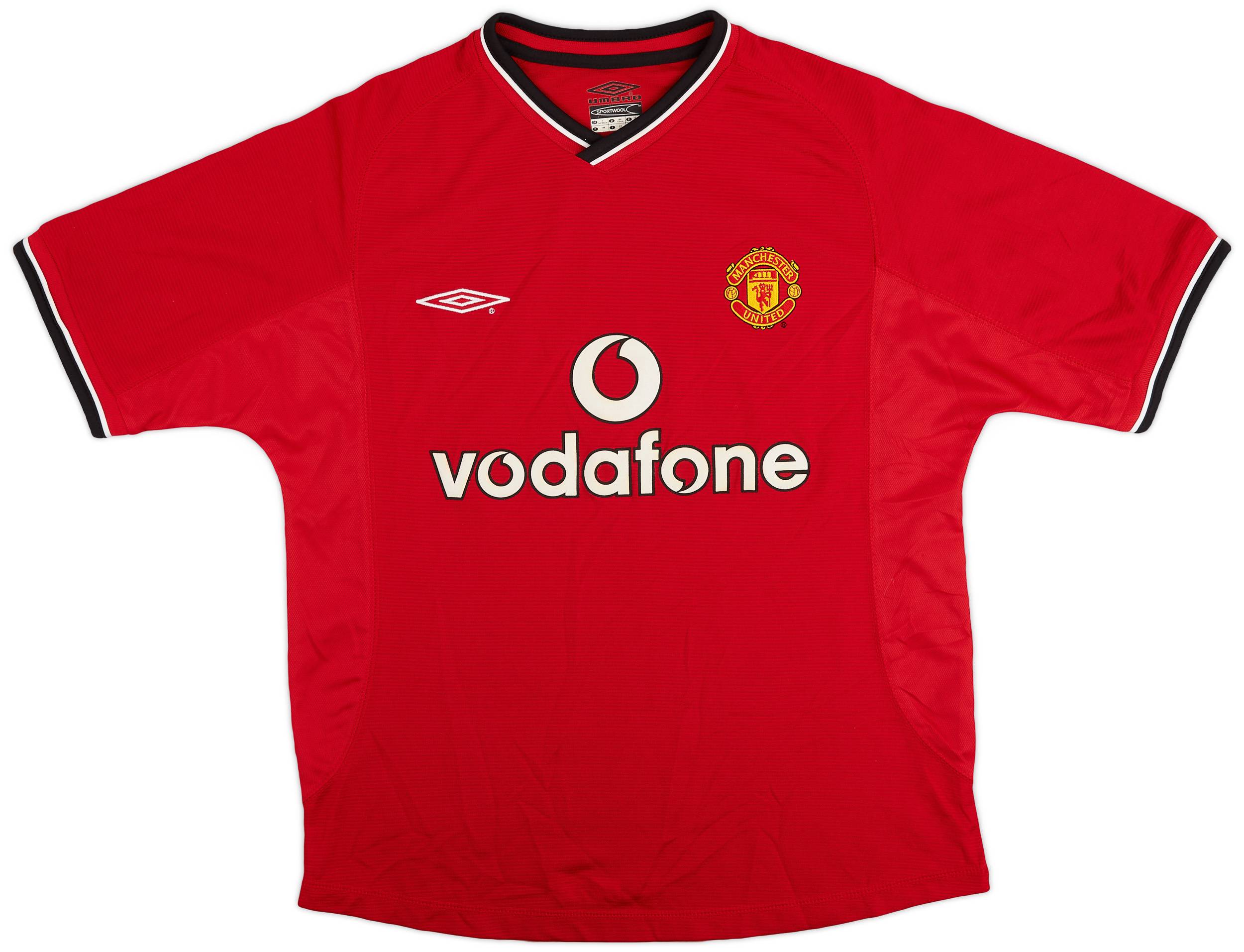 2000-02 Manchester United Home Shirt - 8/10 - (Y)