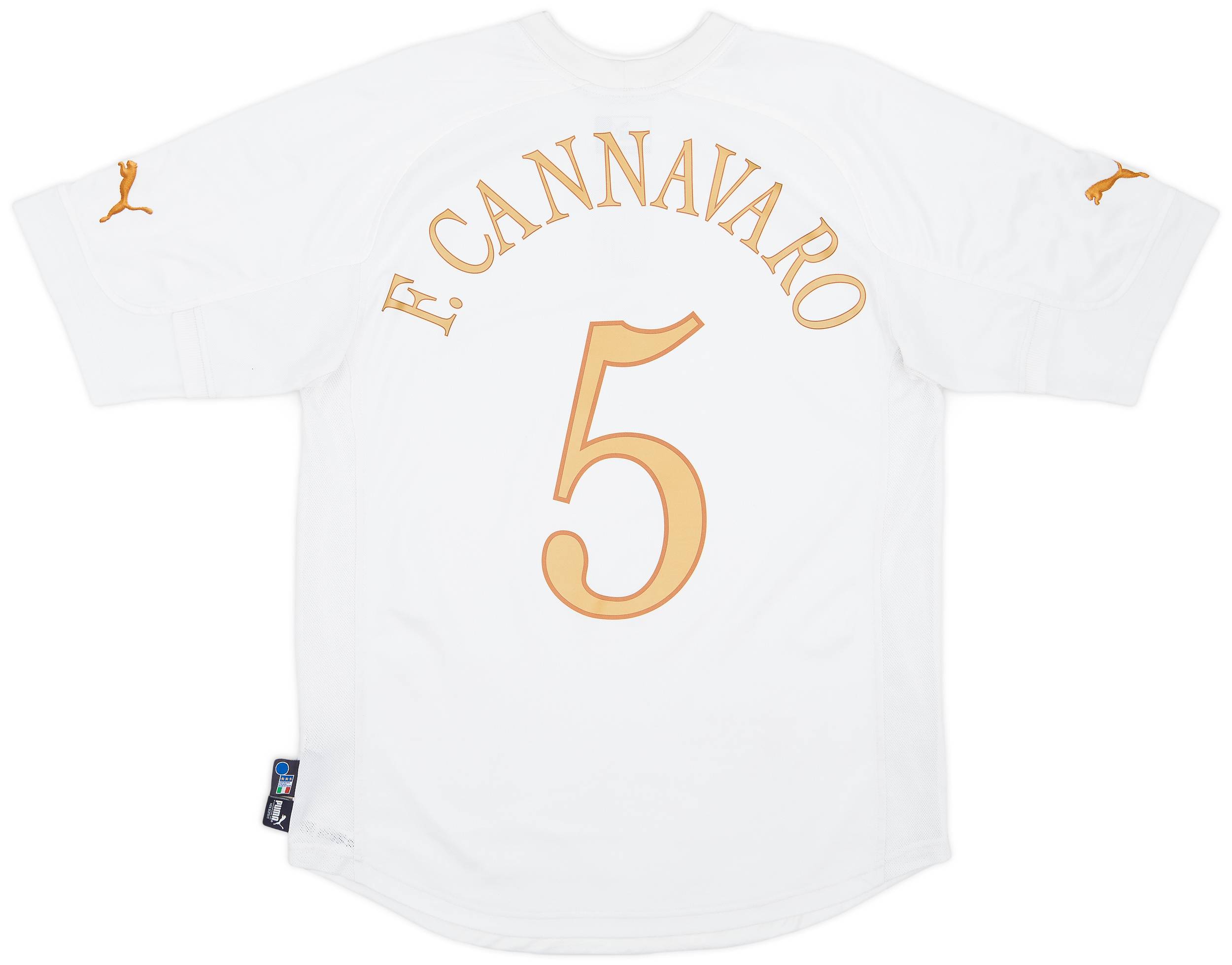 2004-06 Italy Away Shirt F.Cannavaro #5 - 8/10 - (XL)