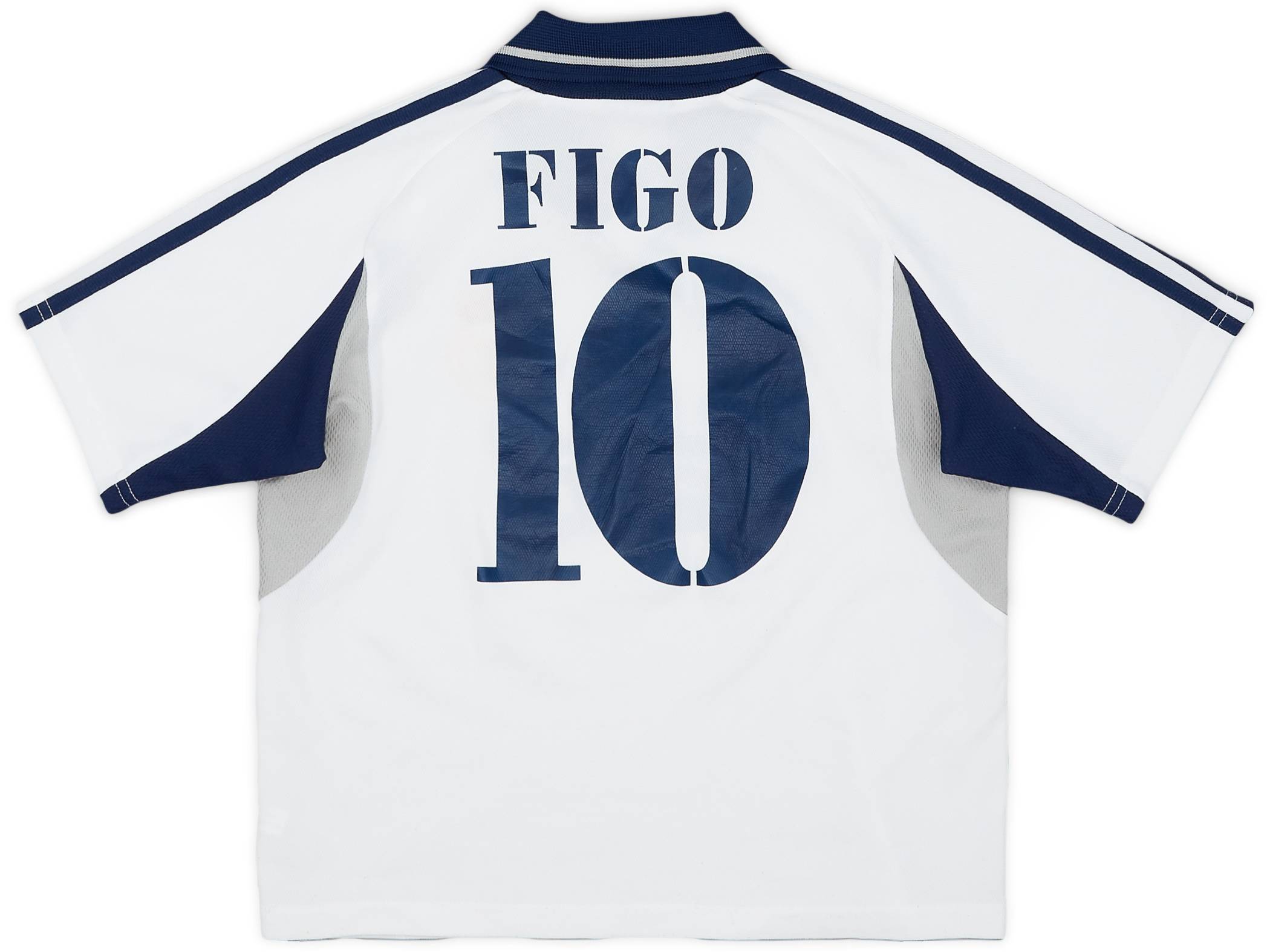2000-01 Real Madrid Home Shirt Figo #10 - 7/10 - (M.Boys)