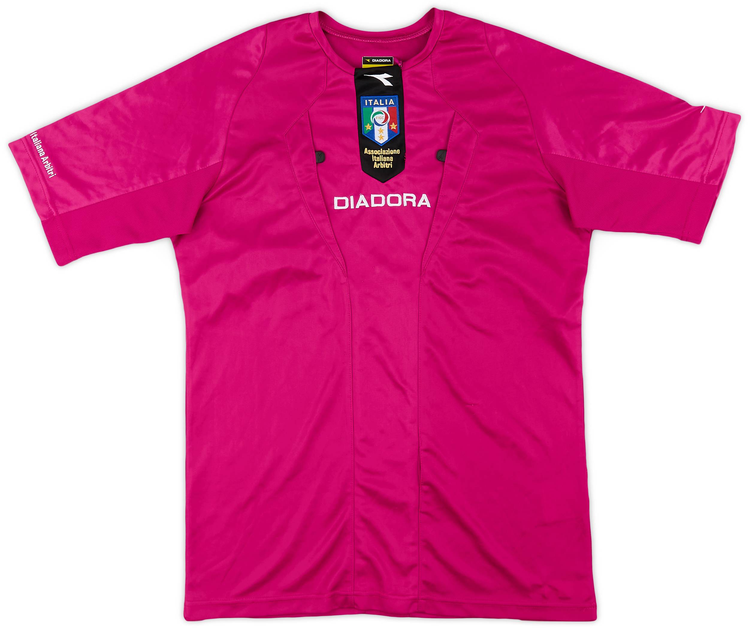 2009-10 ITALY FIGC Diadora Referee S/S Shirt - 8/10 - (S)