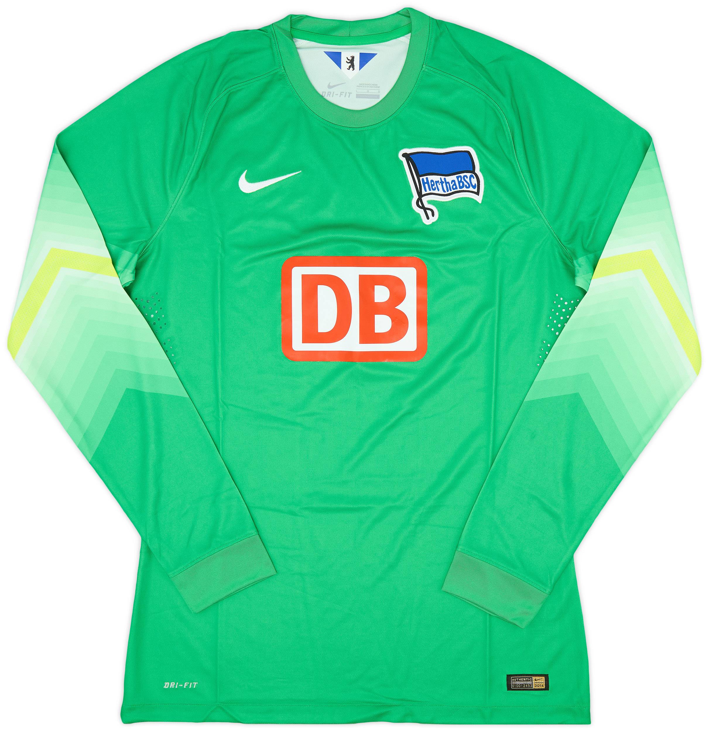 2014-15 Hertha Berlin Player Issue GK Shirt - 10/10 - (L)