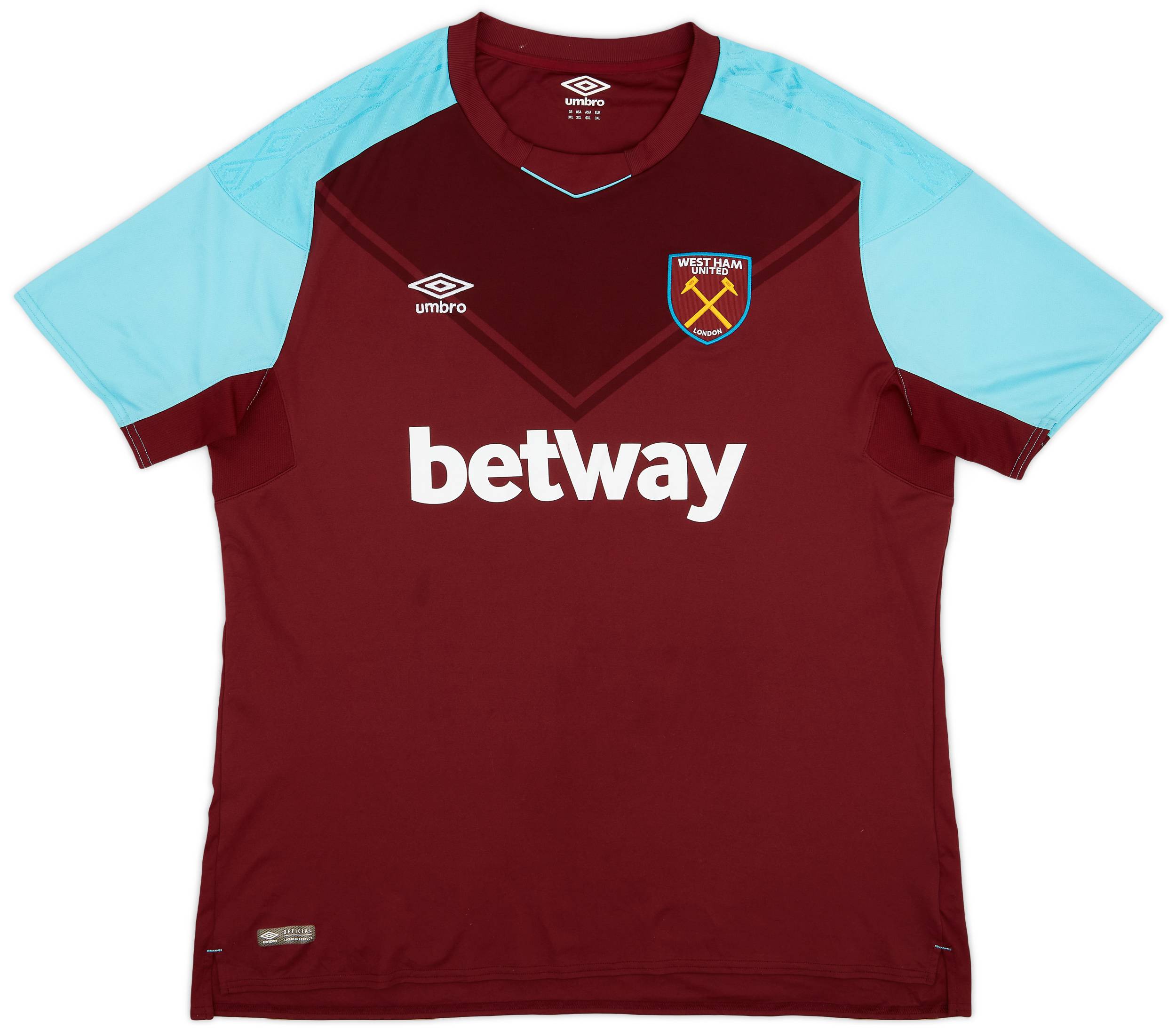 2017-18 West Ham Home Shirt - 7/10 - (3XL)
