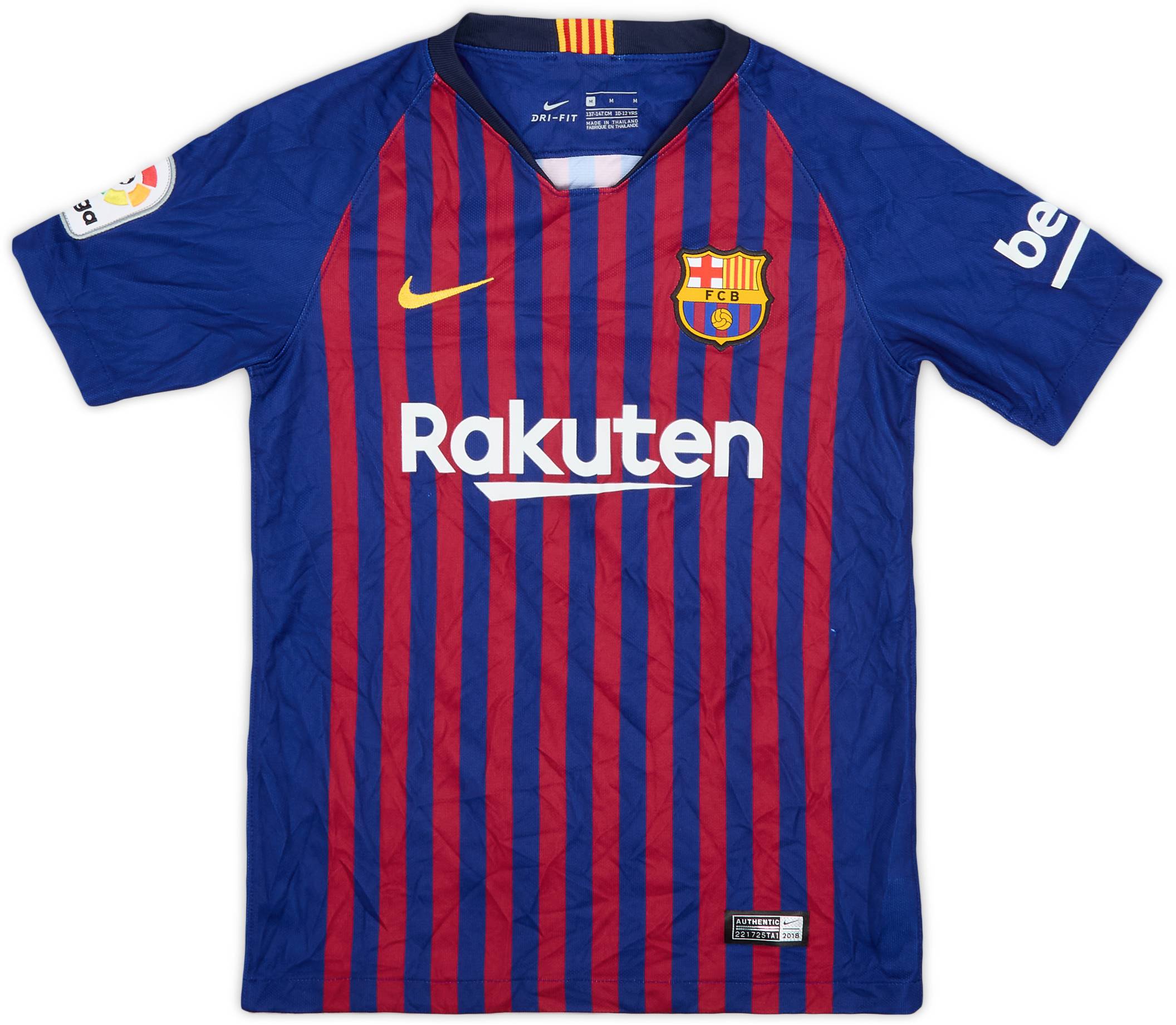 2018-19 Barcelona Home Shirt - 8/10 - (M.Boys)