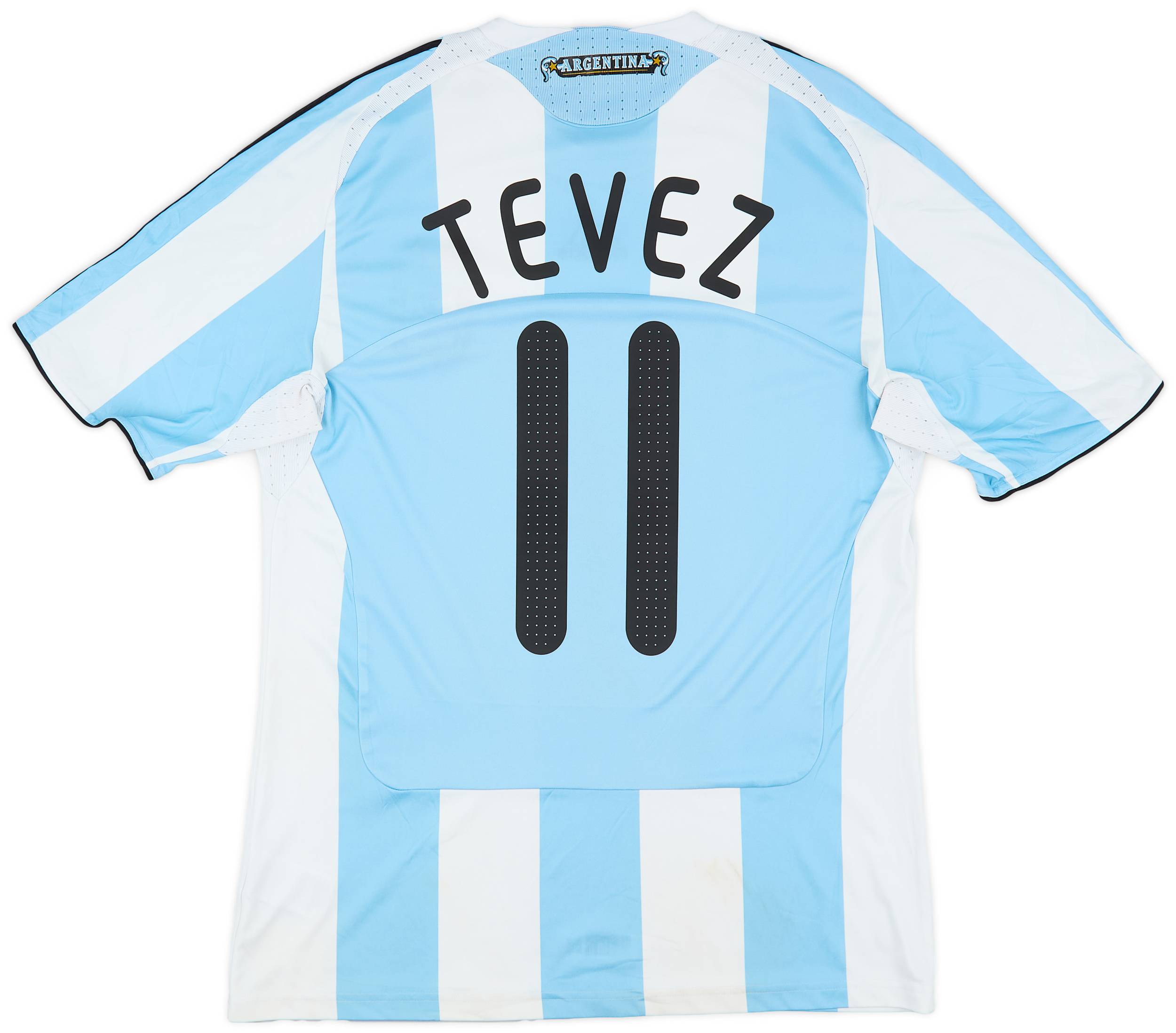 2007-09 Argentina Home Shirt Tevez #11 - 7/10 - (M)