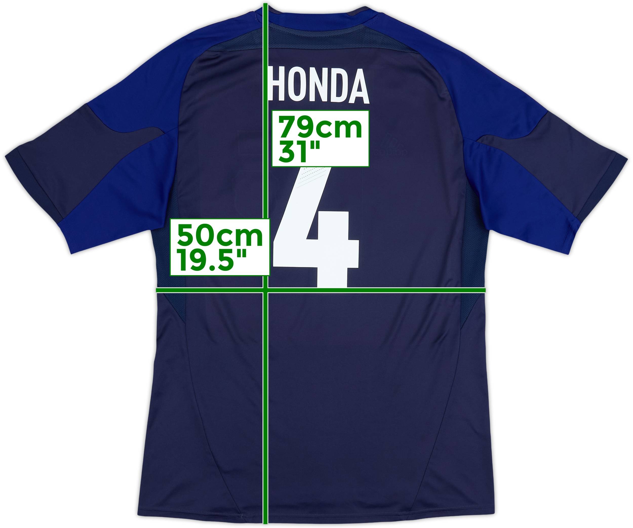 9番 シャツ 2012年 サッカーユニフォーム 2012-13 Japan Home Shirt Honda #4 - 9/10 - (M)