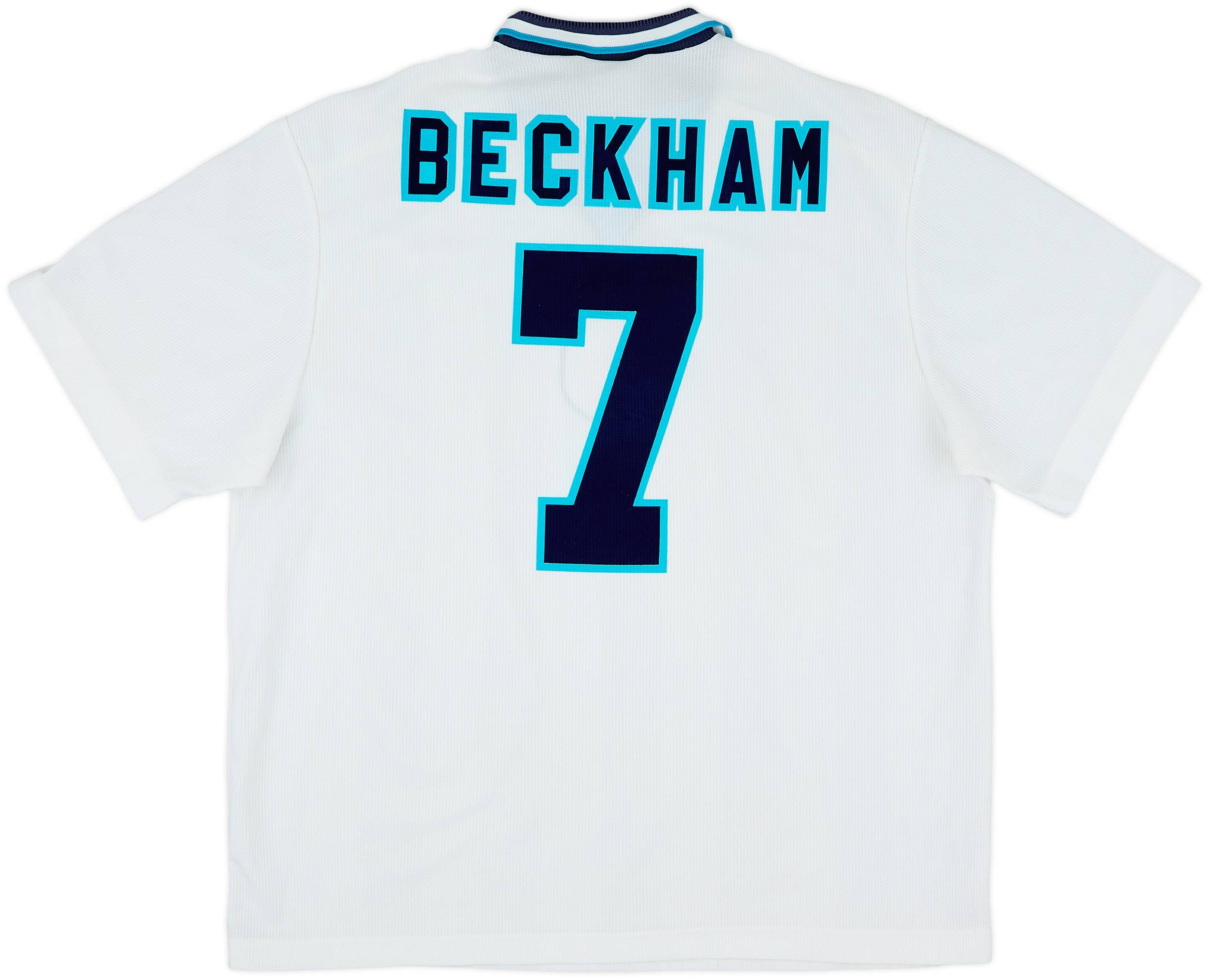 ENGLAND BECKHAM 7　Tシャツ 1999-01 England Home L/S Shirt Beckham #7 - 9/10 - (M)