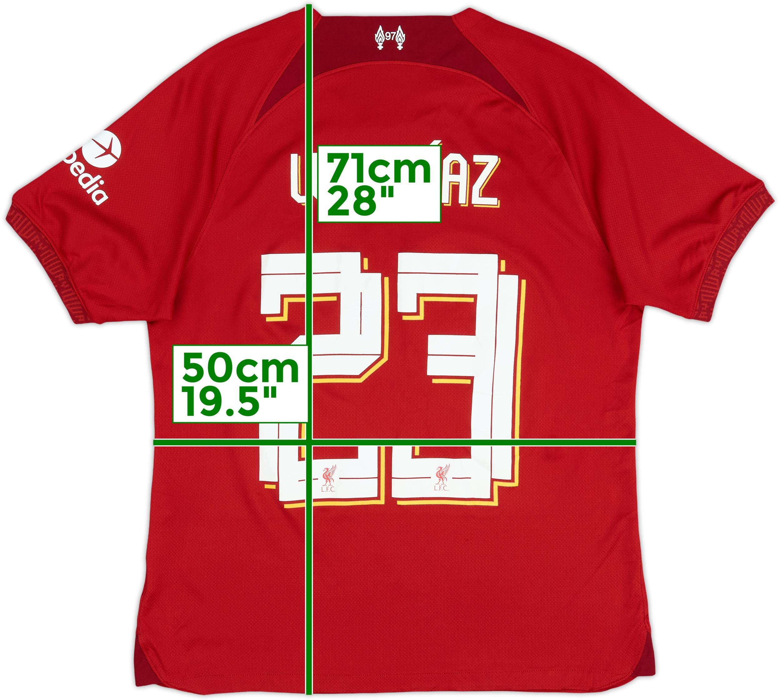 2022-23 Liverpool Home Shirt Luis Diaz #23 - 8/10 - (M)