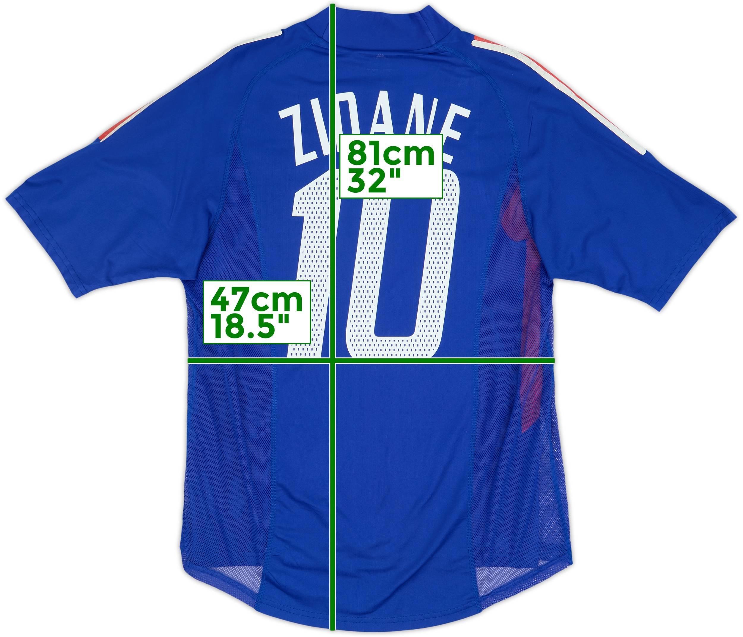 2002-04 France Player Issue Home Shirt Zidane #10 - 6/10 - (M)