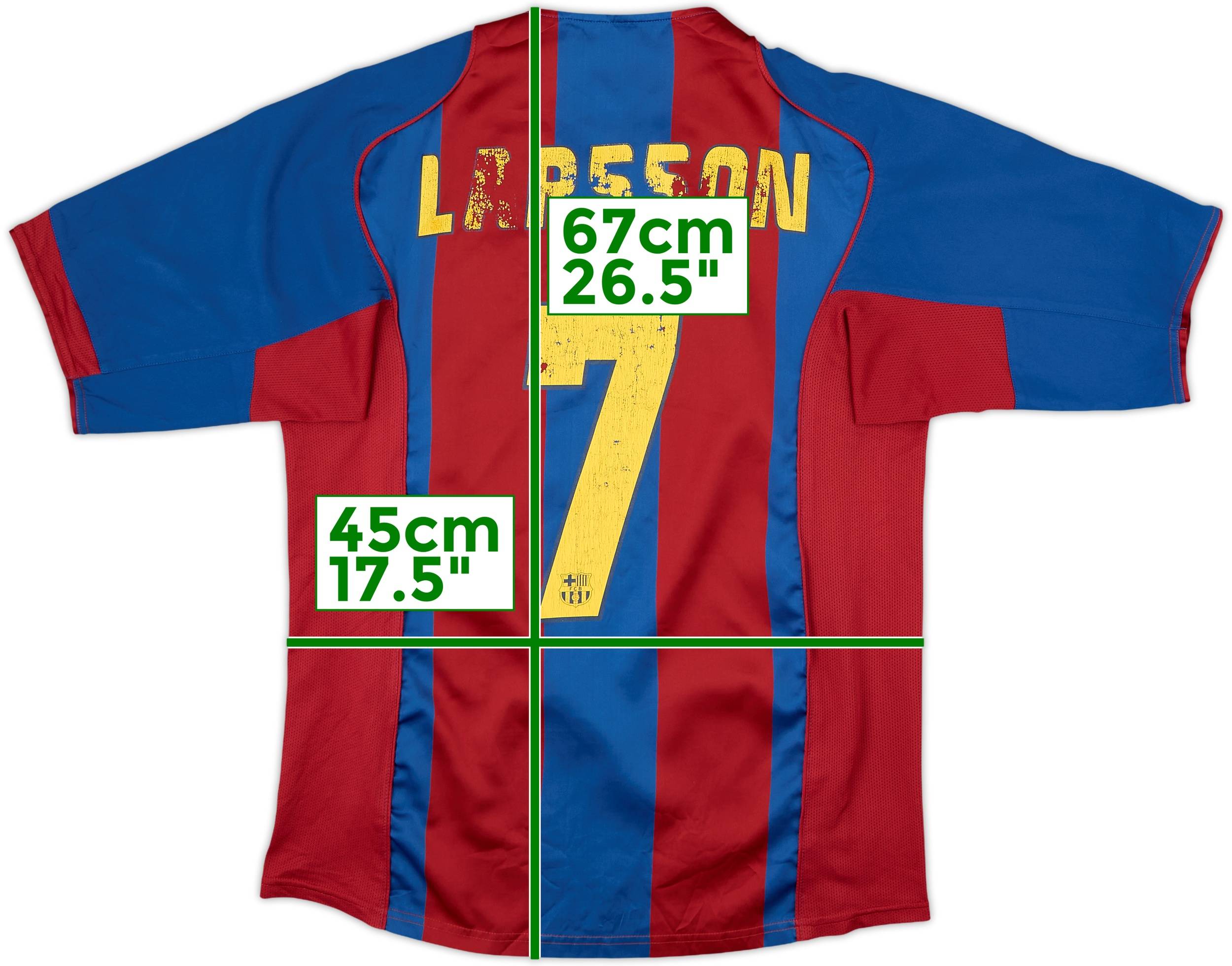 Camiseta de local del Barcelona 2004-05 Larsson #7 - 4/10 - (M)