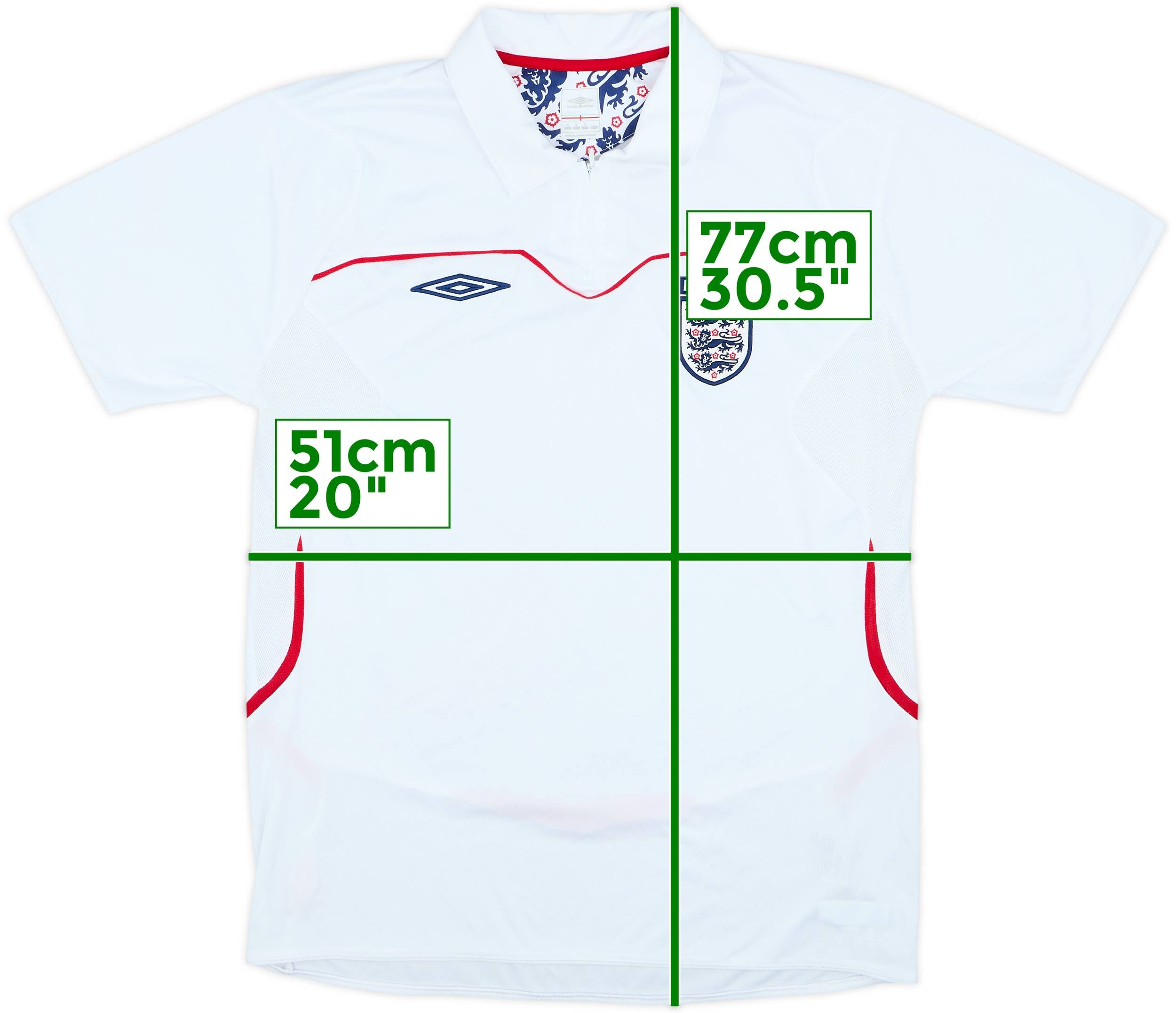 2004-06 England Umbro 1/4 Zip Polo Shirt - 7/10 - (M)