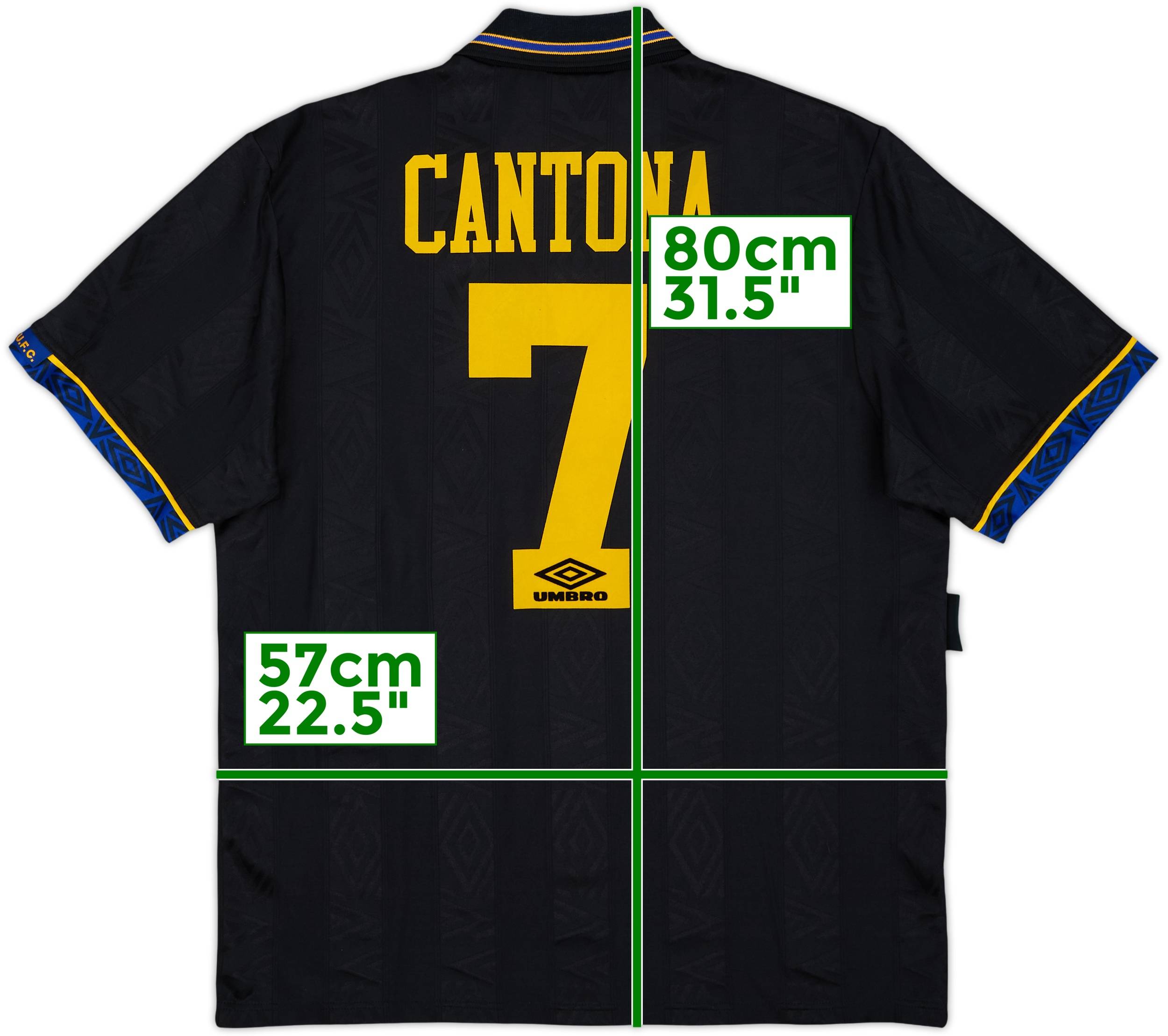1993-95 Manchester United Away Shirt Cantona #7 - 9/10 - (L)