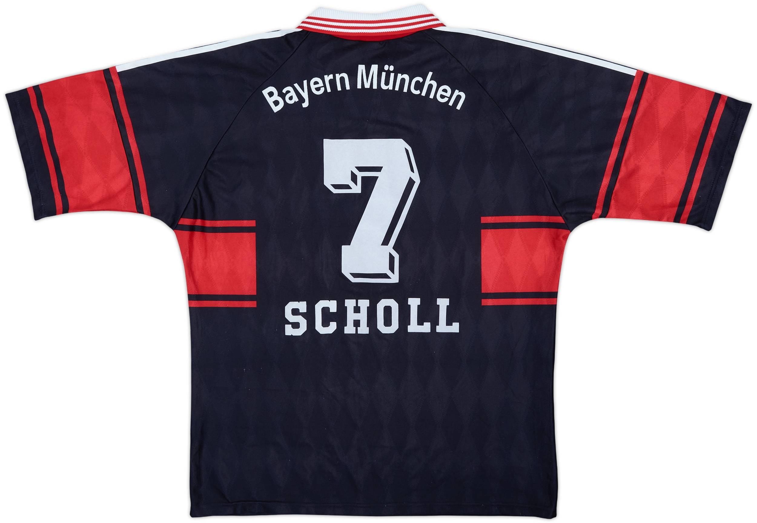 95-97 バイエルン  Scholl 7 ショル OPEL XL Camiseta de local del Bayern Munich 1997-99 Scholl #7 - 8/10 - (L)