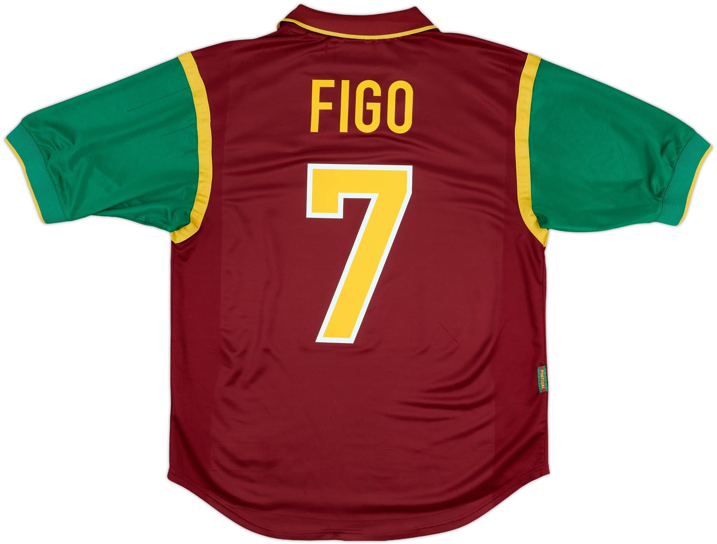 1999-00 Portugal Home Shirt Figo #7 - 7/10 - (M)
