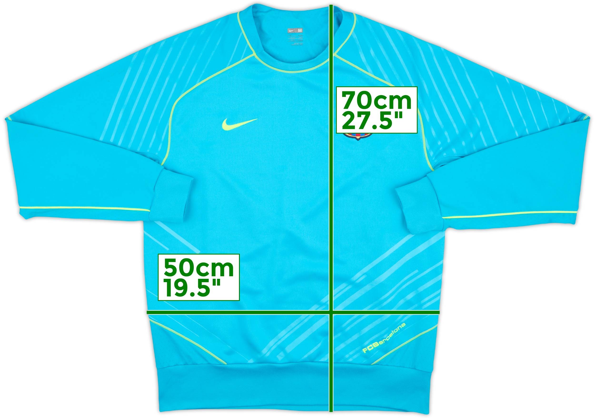 2007-08 Barcelona Player Issue Nike Sweat Top - 8/10 - (M)