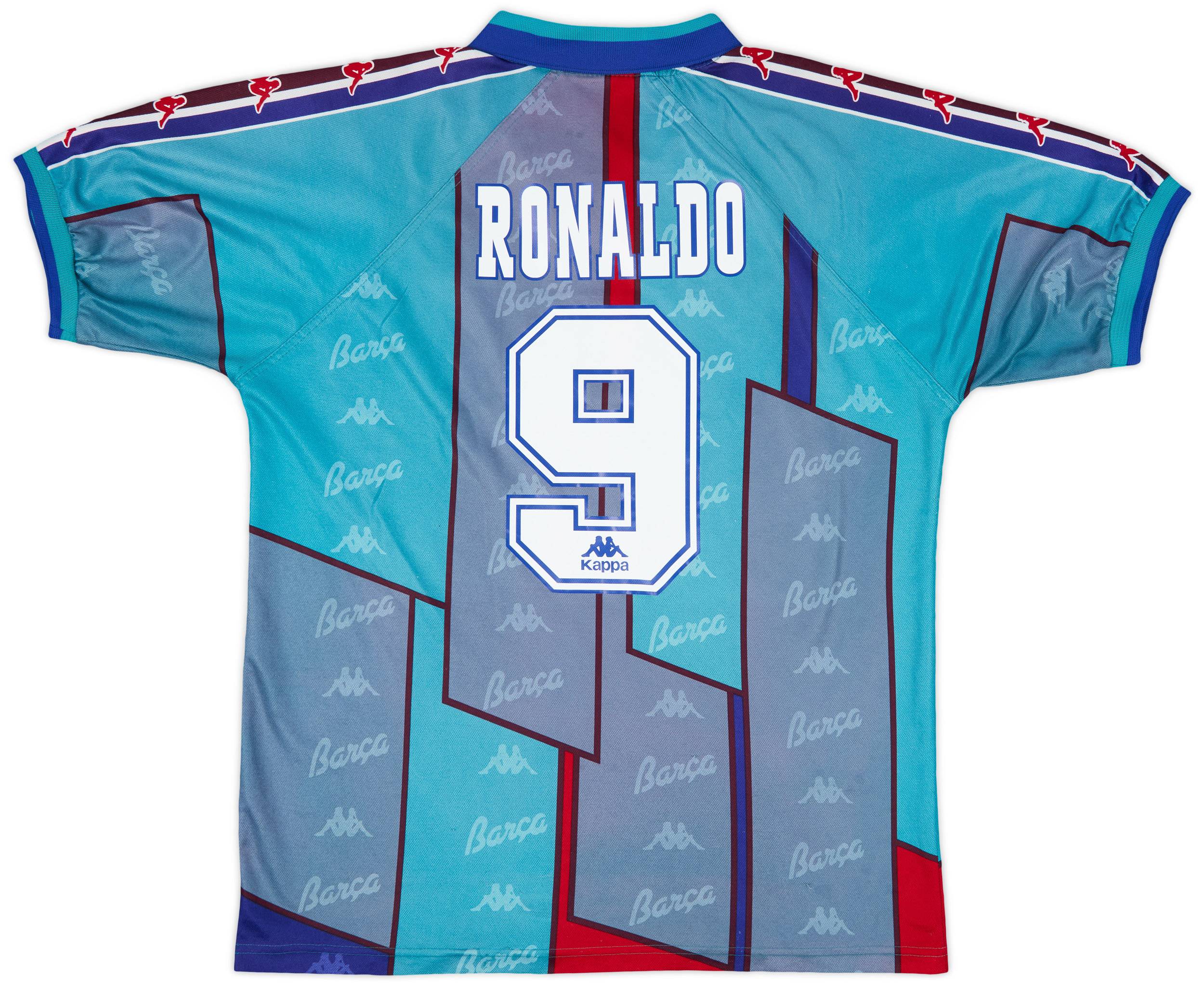 Kappa FC Barcelona Ronaldo 9番シャツ Barcelona 1997 Home football Kappa shirt #9 Ronaldo Nazario