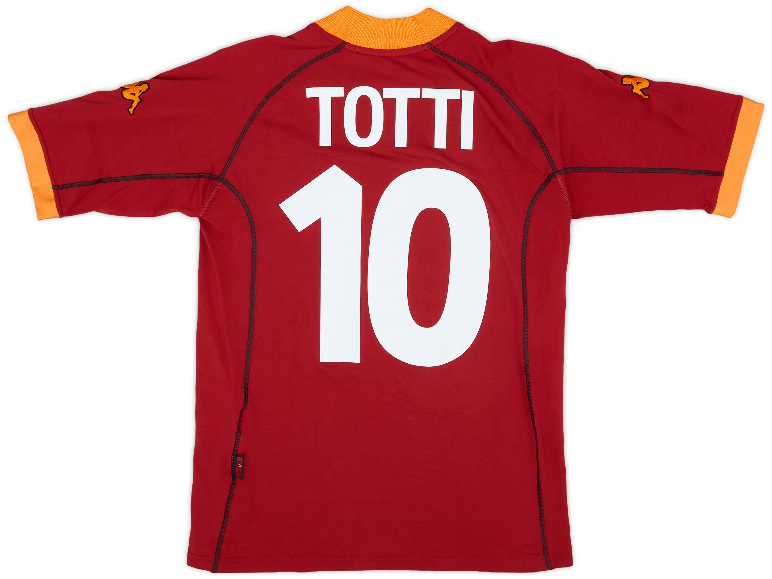 2001-02 Roma Home Shirt Totti #10 - 6/10 - (M)