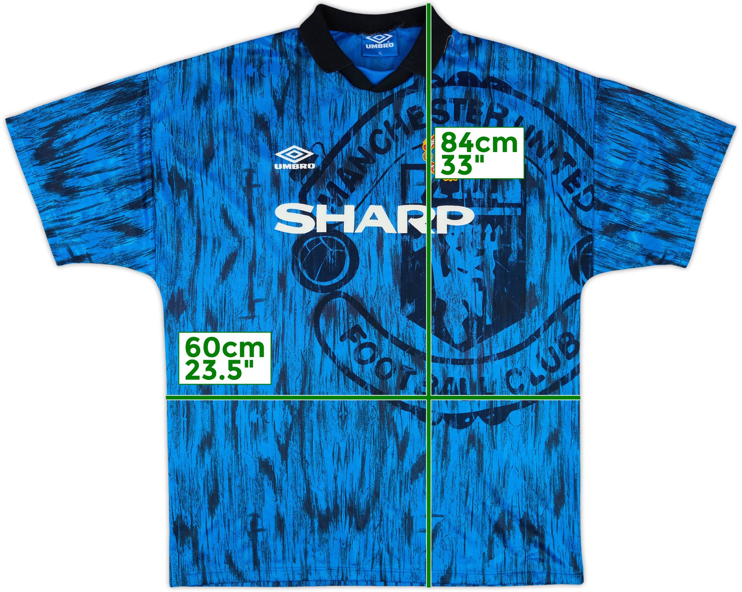 1992-93 Manchester United Away Shirt - 10/10 - (XL)