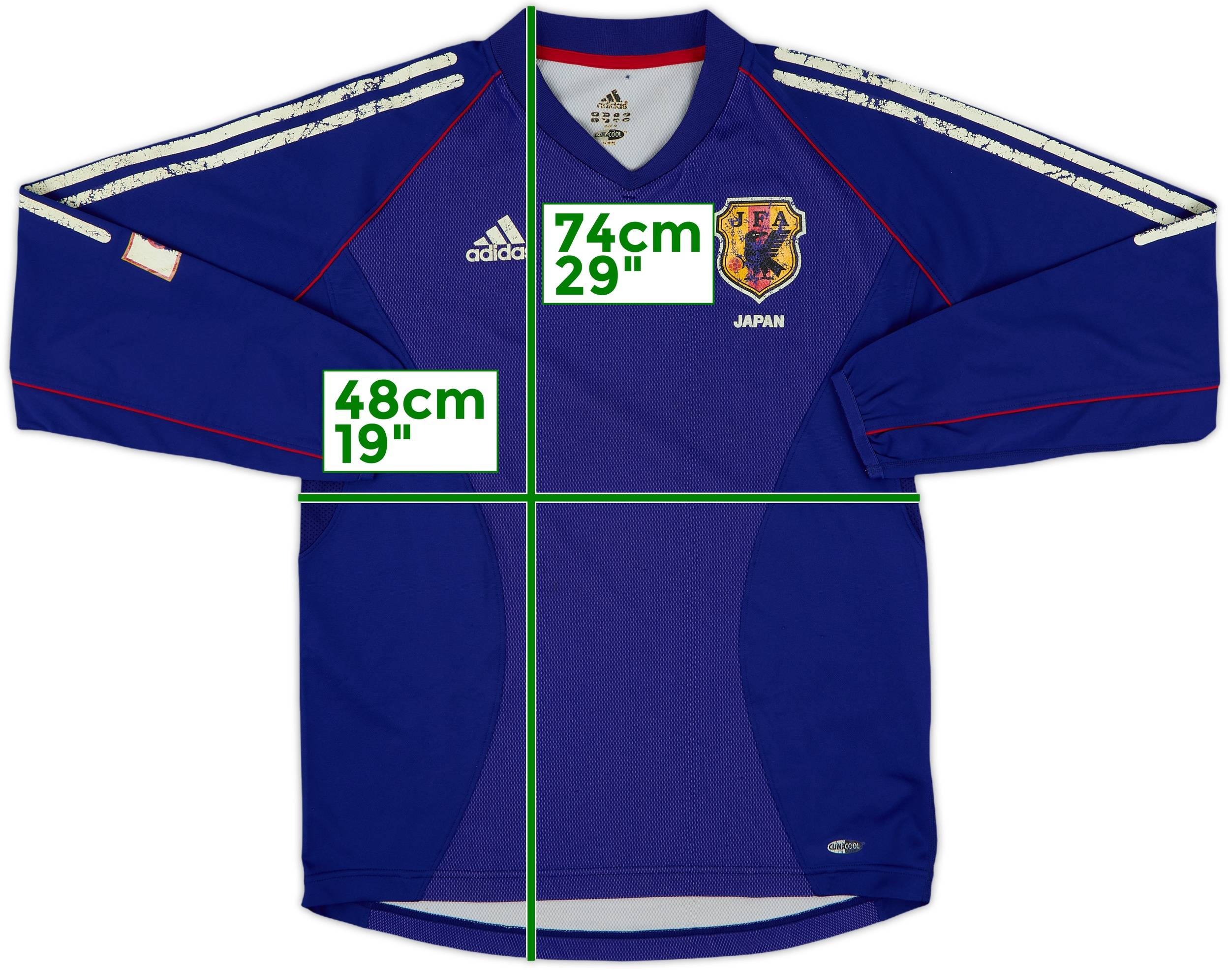 日本代表ユニフォーム　2002 2002-04 Japan Home L/S Shirt - 4/10 - (M)