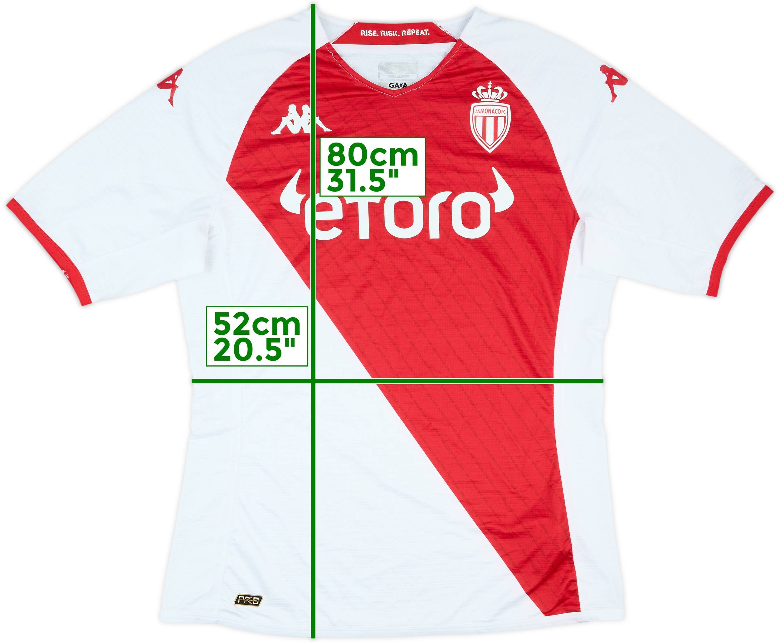 AS Monaco authentic game shirts 新品未使用 2021-22 Monaco Authentic Home Shirt - 9/10 - (3XL)