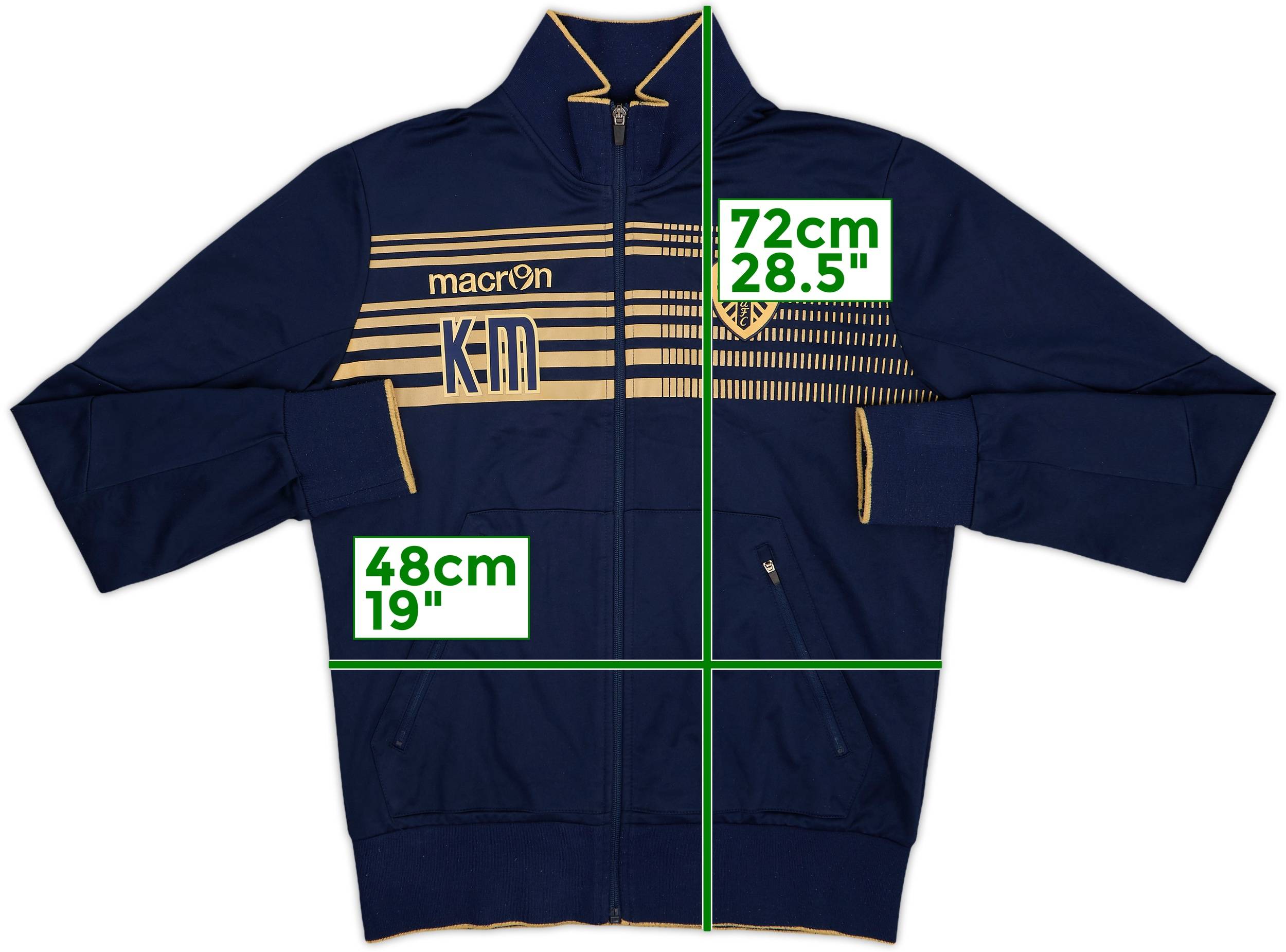 【着画あり】Leeds United macron ナイロンジャケット リーズ 2013-14 Leeds United Staff Issue Macron Track Jacket KM - 8/10 - (M)
