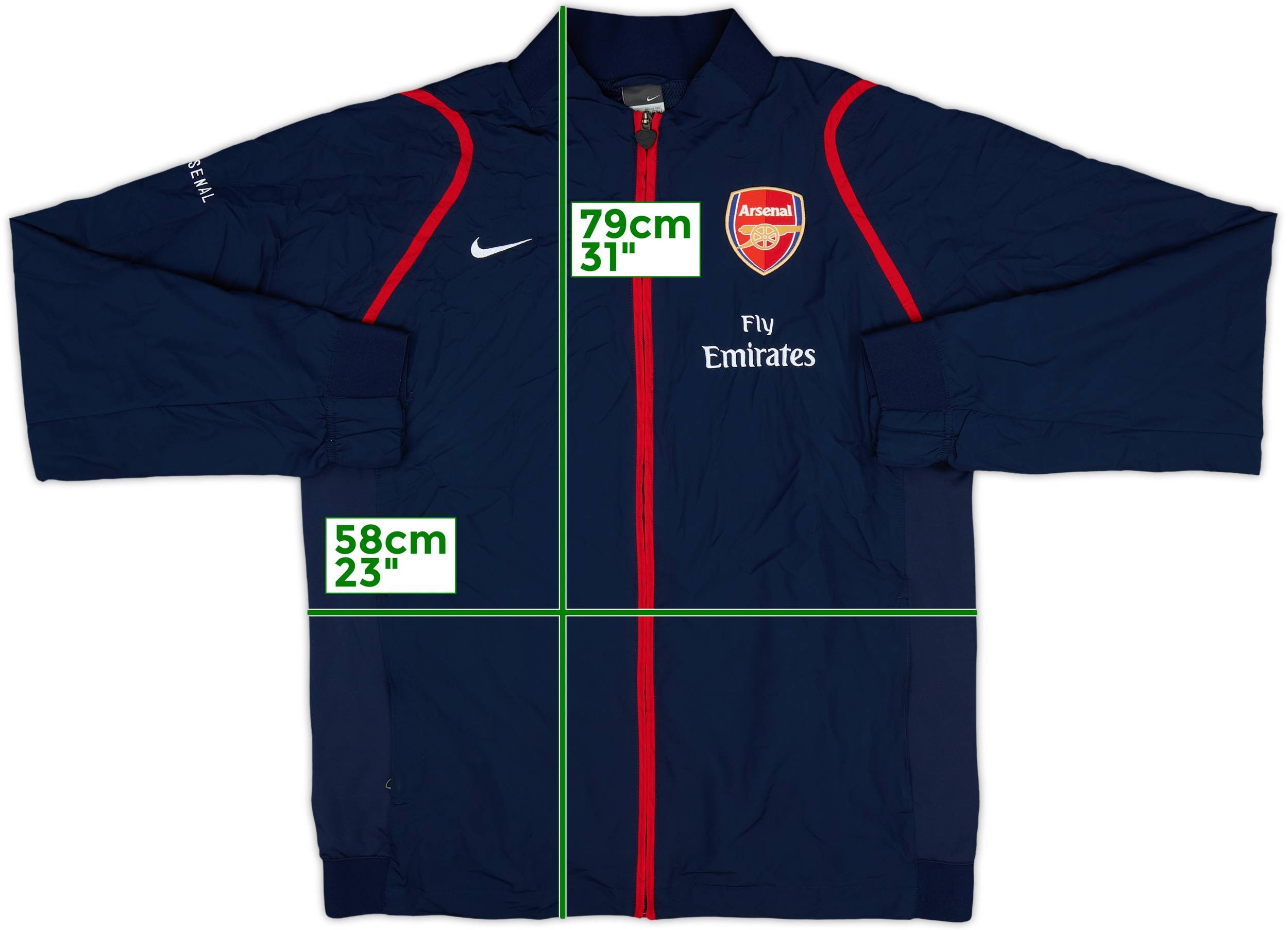 2006-07 Arsenal Nike Track Jacket - 9/10 - (XL)