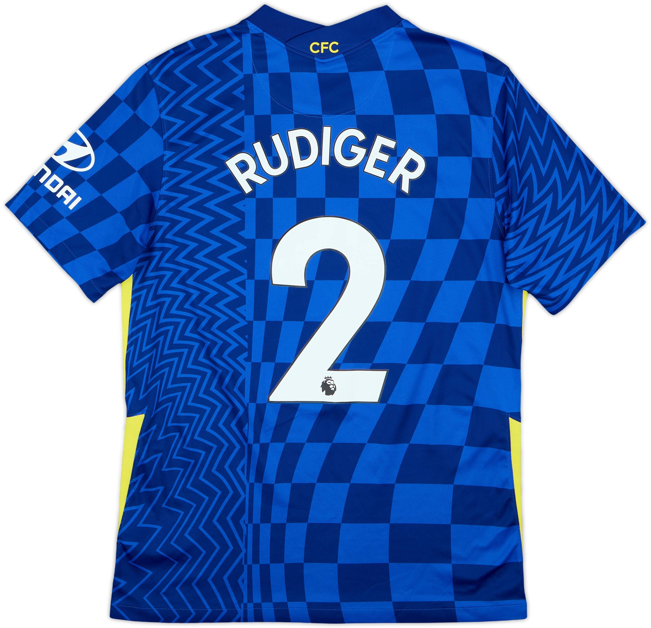 新品 CHELSEA FC RÜDIGER 2 NIKE サイズL チェルシー 2021-22 Chelsea Home Shirt Rudiger #2 - 8/10 - (M)