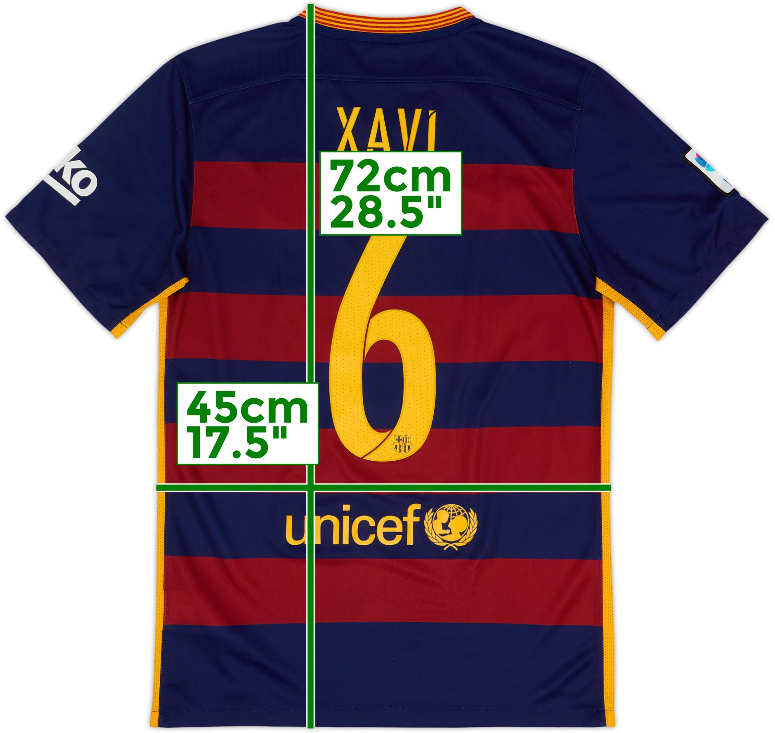 FC Barcelona 2015 XAVI #6 ユニフォーム Camiseta de local del Barcelona 2015-16 Xavi #6 - 6/10 - (S)
