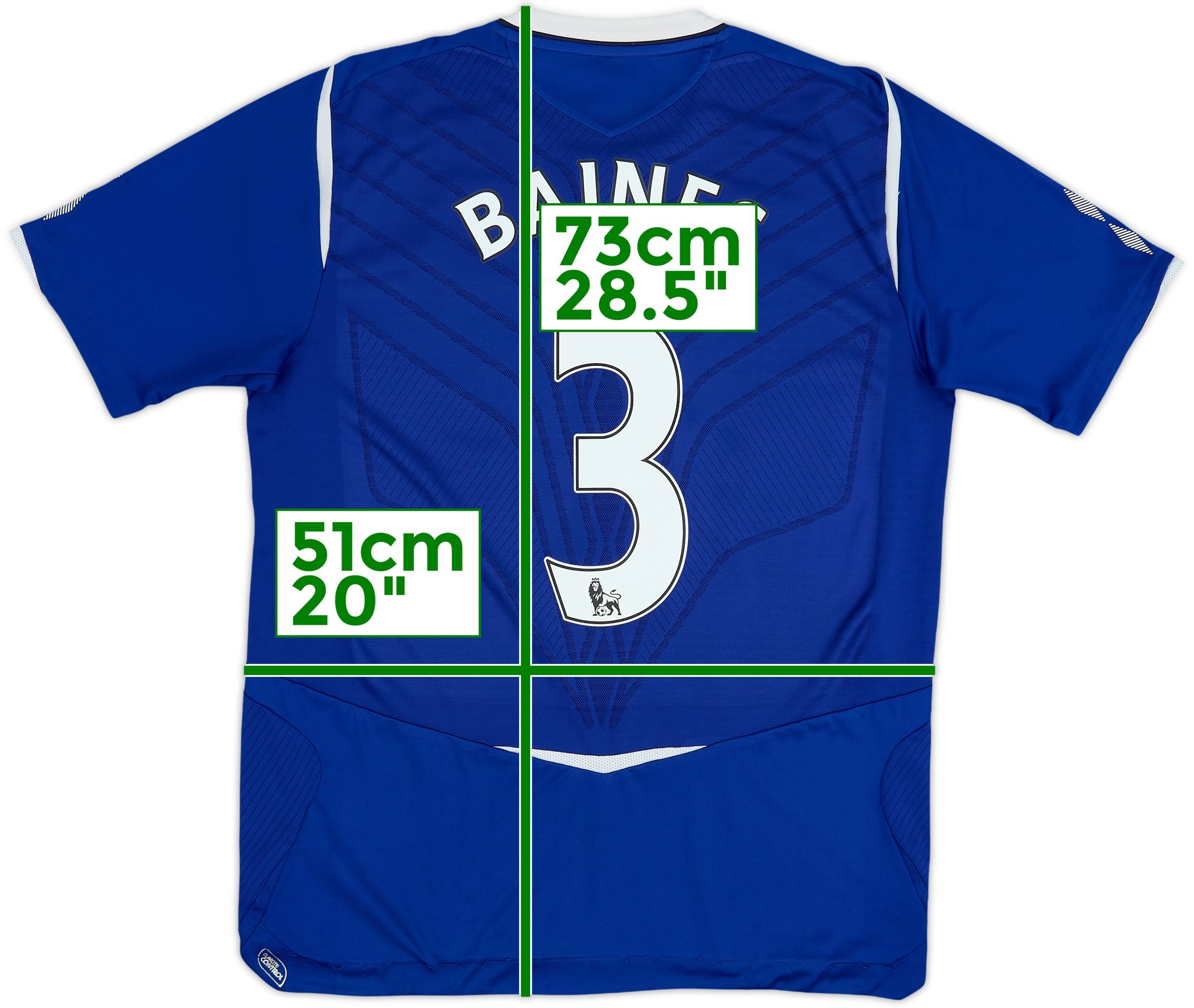2008-09 Everton Home Shirt Baines #3 - 5/10 - (M)