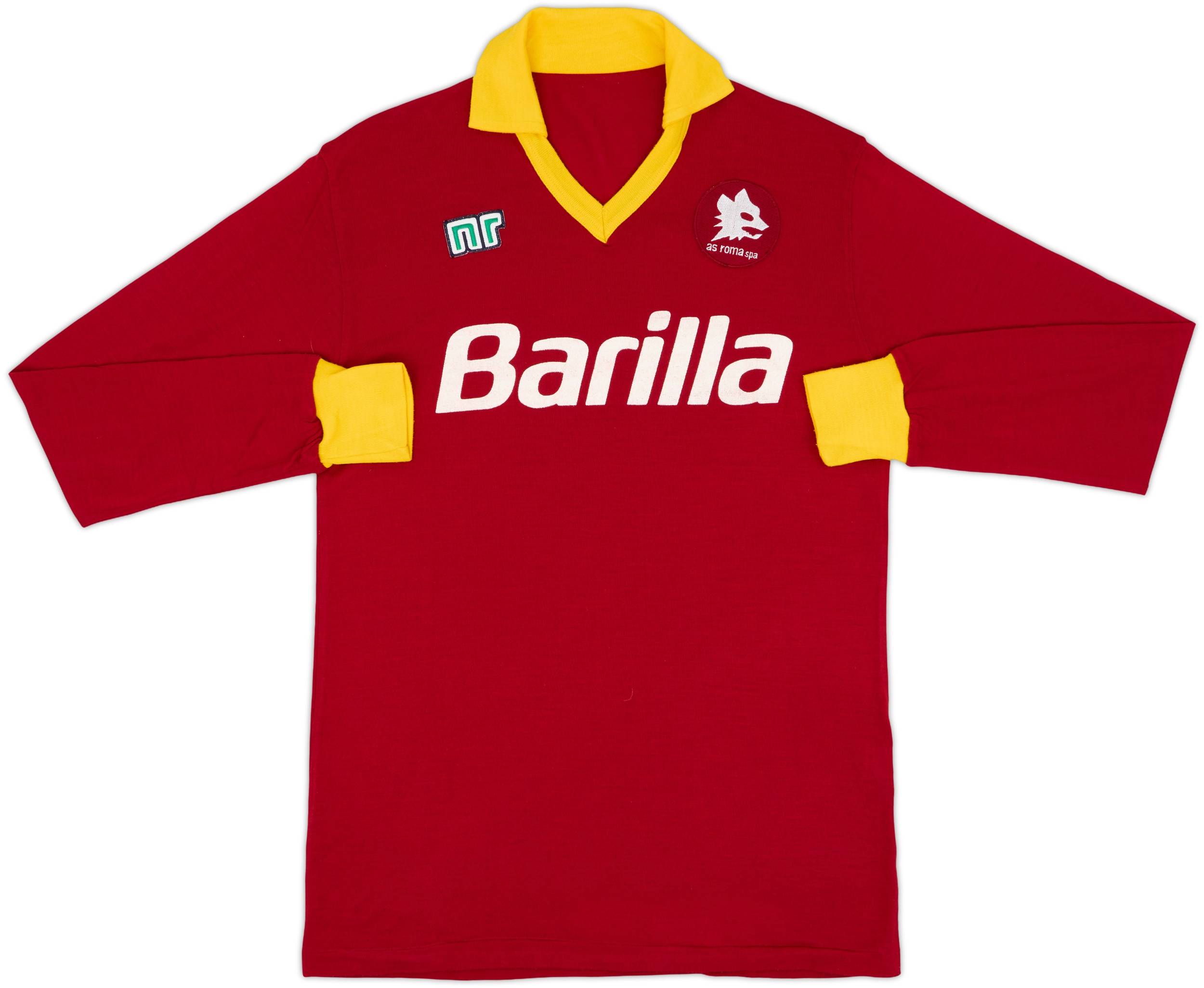AS ROMA ローマ Barilla ヴィンテージ NR社製 イタリア製　美品 1987-90 Roma Home L/S Shirt - 8/10 - (M)