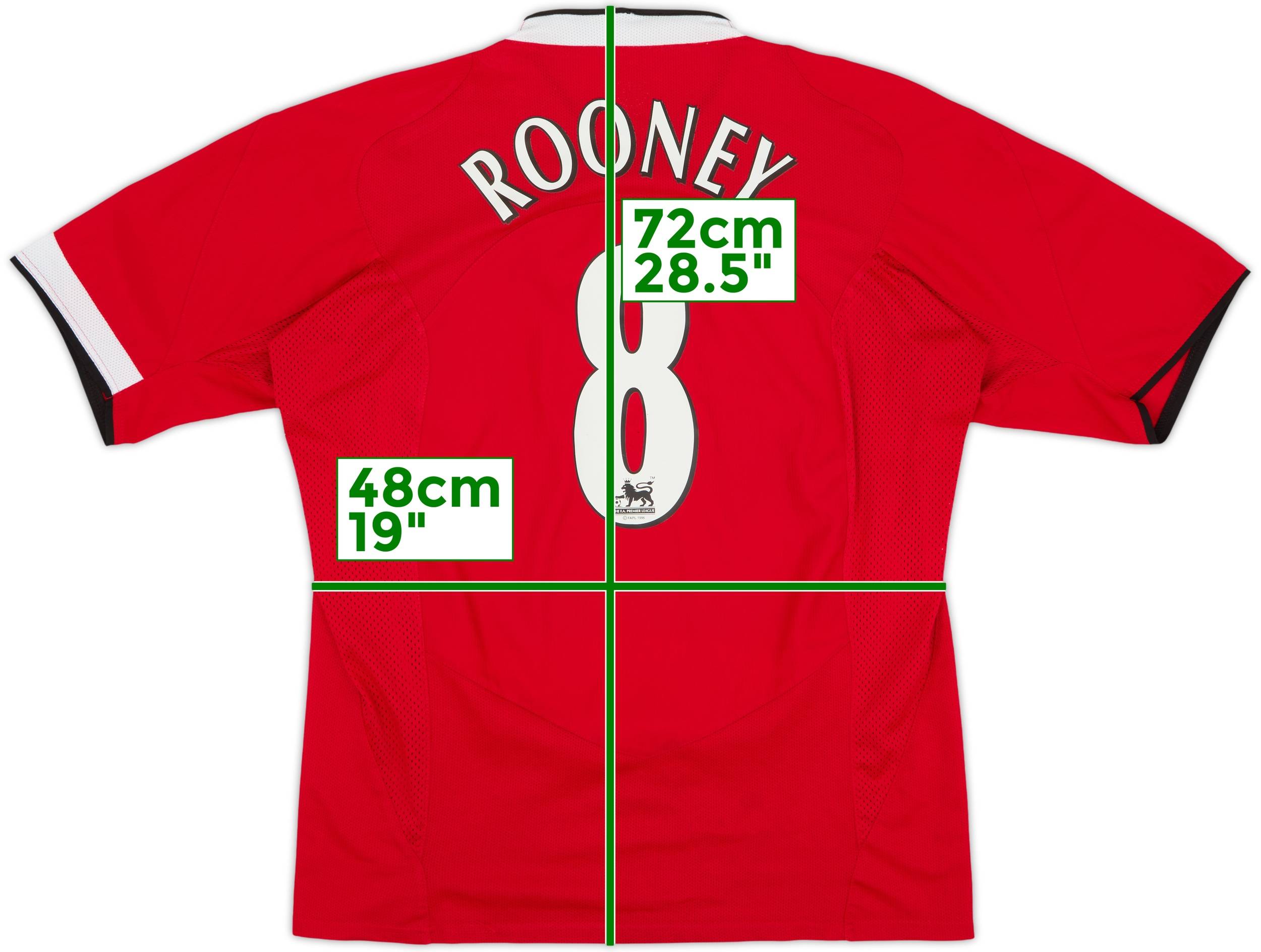 2004-06 Manchester United Home Shirt Rooney #8 - 7/10 - (L)