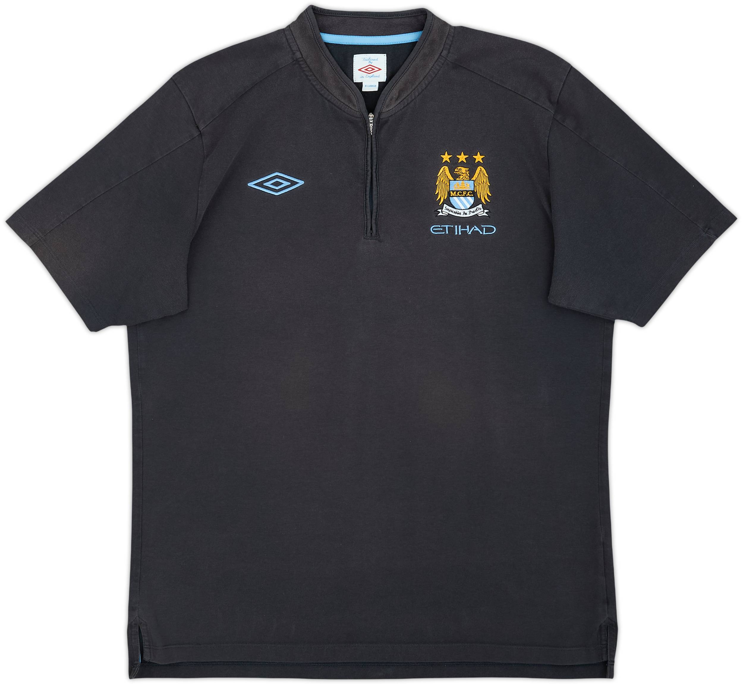 2011-12 Manchester City Umbro 1/4 Zip Polo Shirt - 6/10 - (XL)