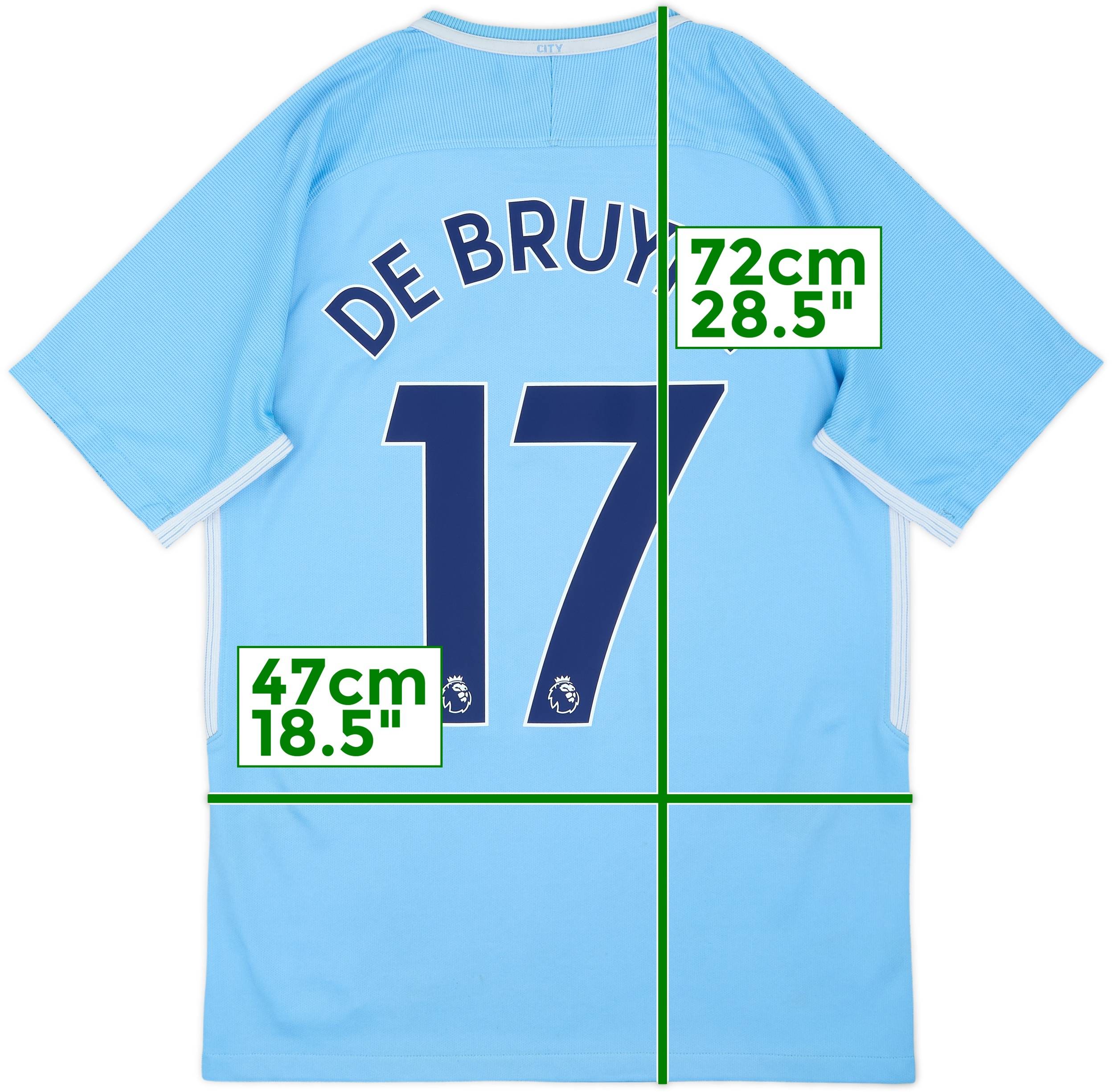2017-18 Manchester City Home Shirt De Bruyne #17 - 7/10 - (S)