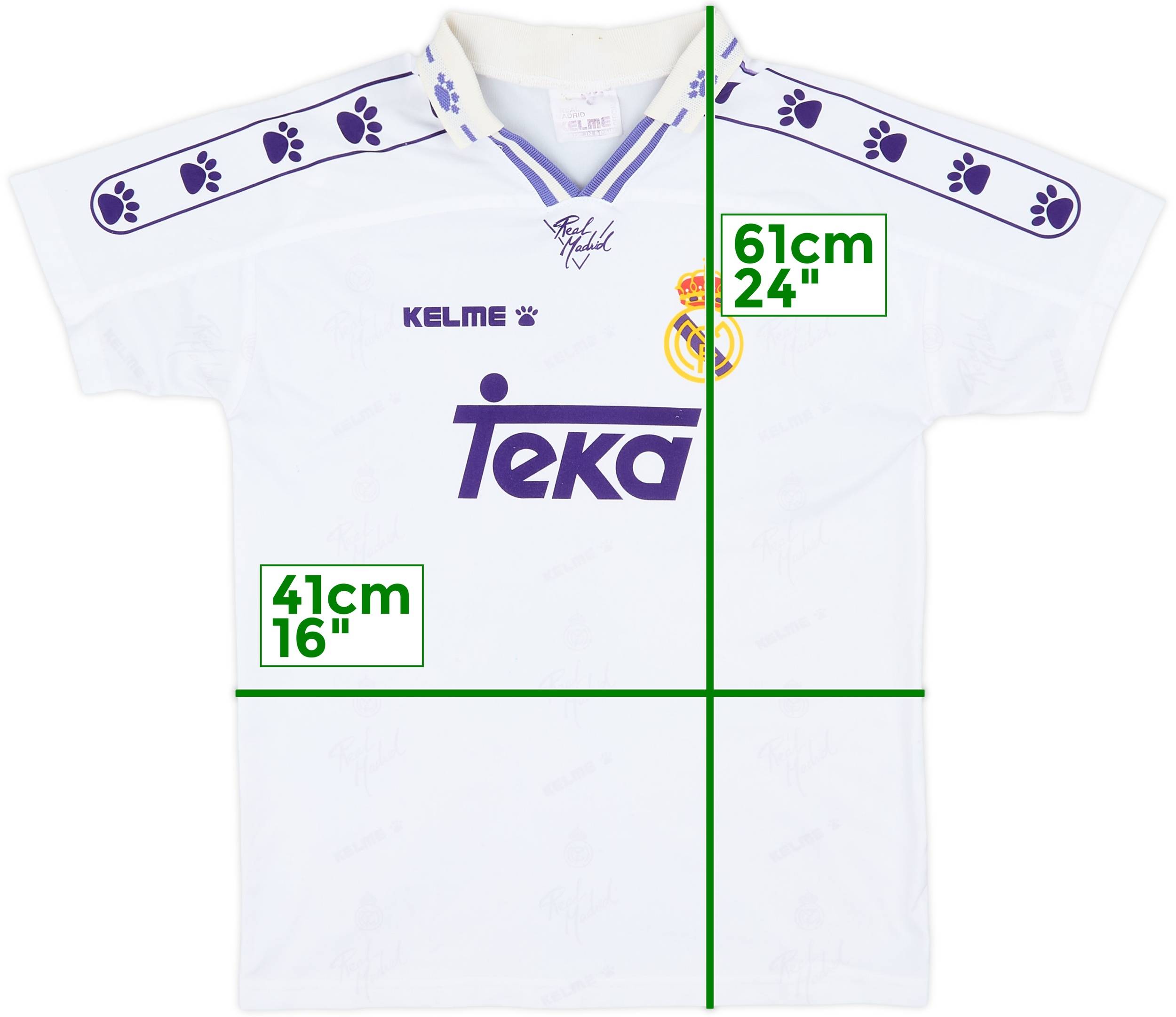 1996-97 Real Madrid Home Shirt - 7/10 - (M.Boys)