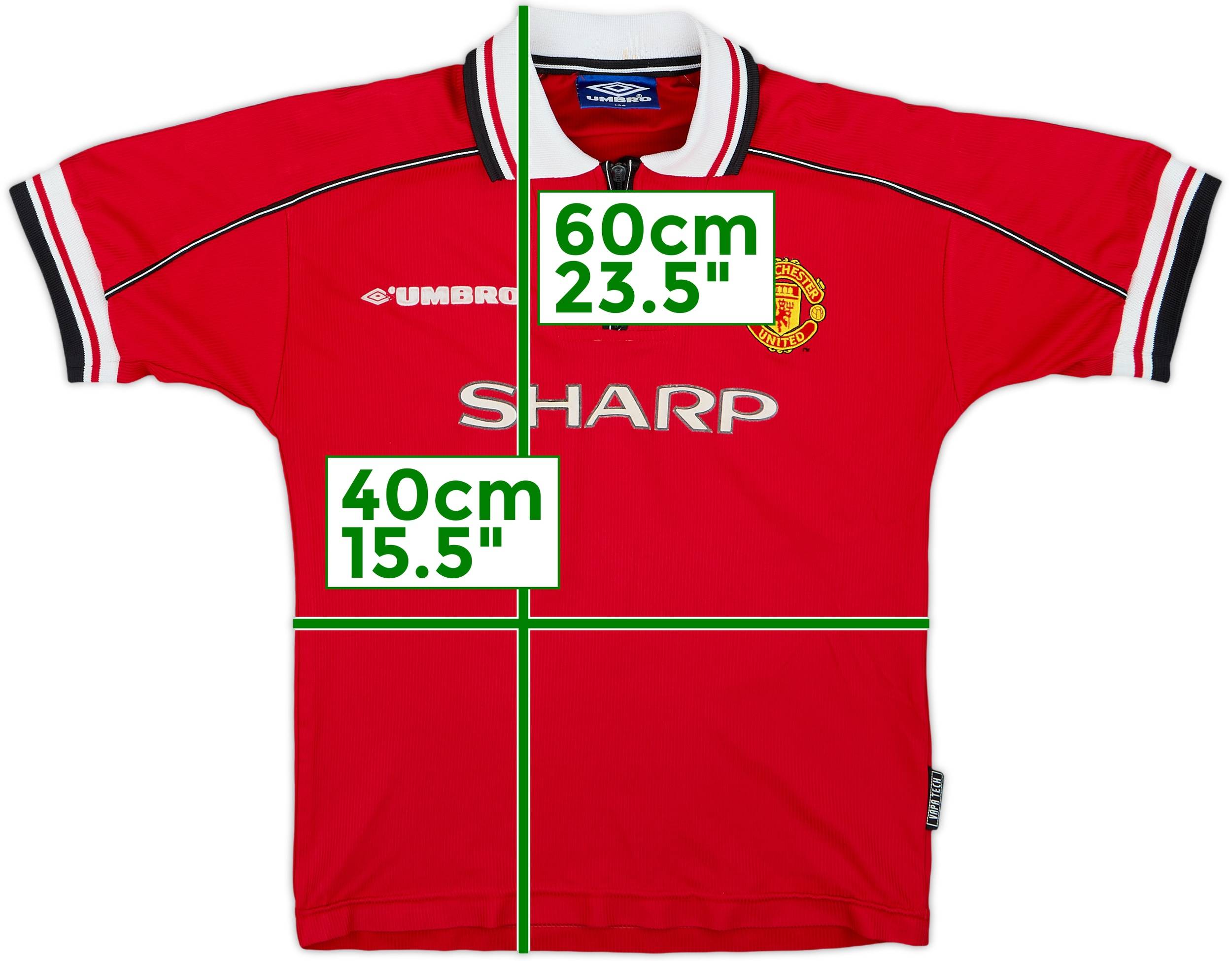 1998-00 Manchester United Home Shirt - 6/10 - (M.Boys)