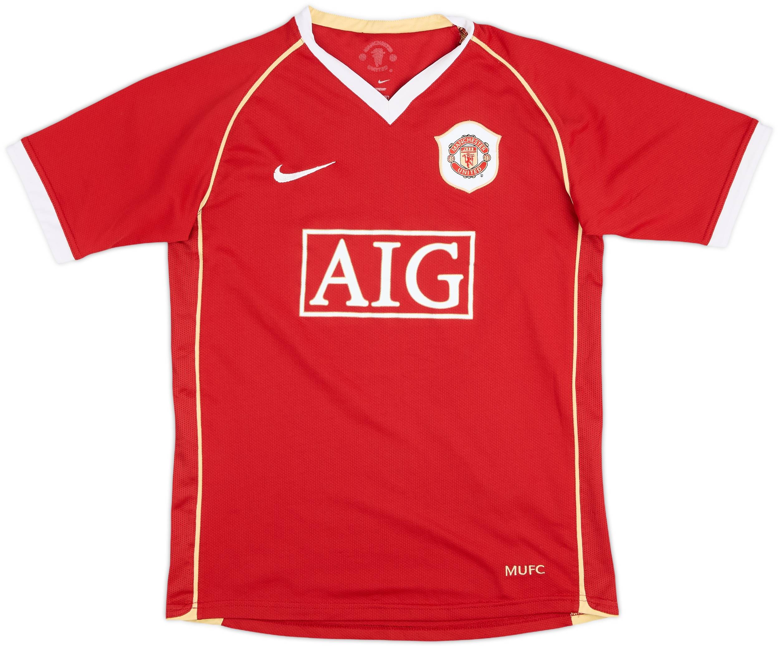 Manchester United 2006-07 記念Tシャツ 2006-07 Manchester United Home Shirt - 8/10 - (L.Boys)