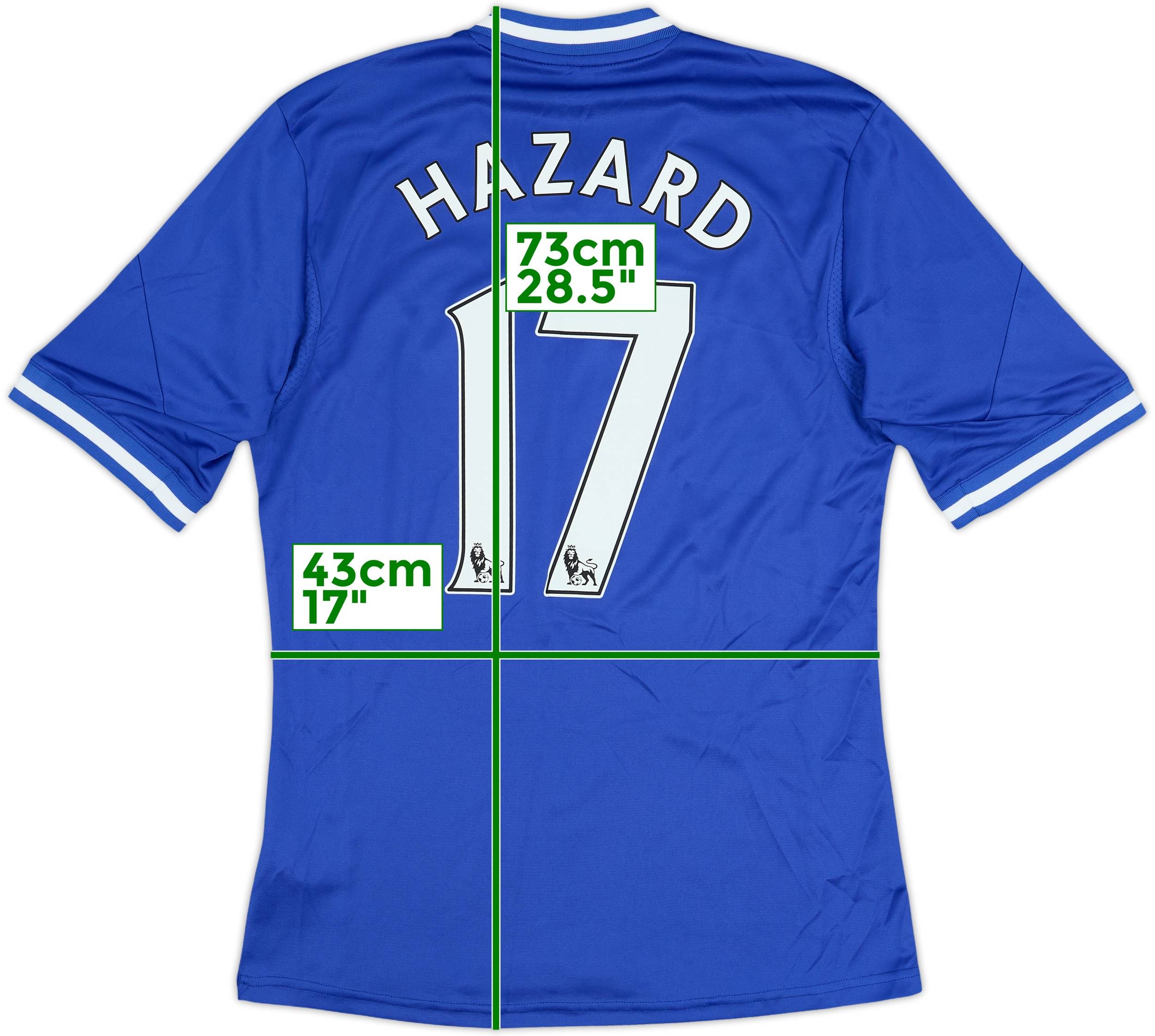 Chelsea FC アザール 17番 シャツ 2013-14 Chelsea Home Shirt Hazard #17 - 8/10 - (S)