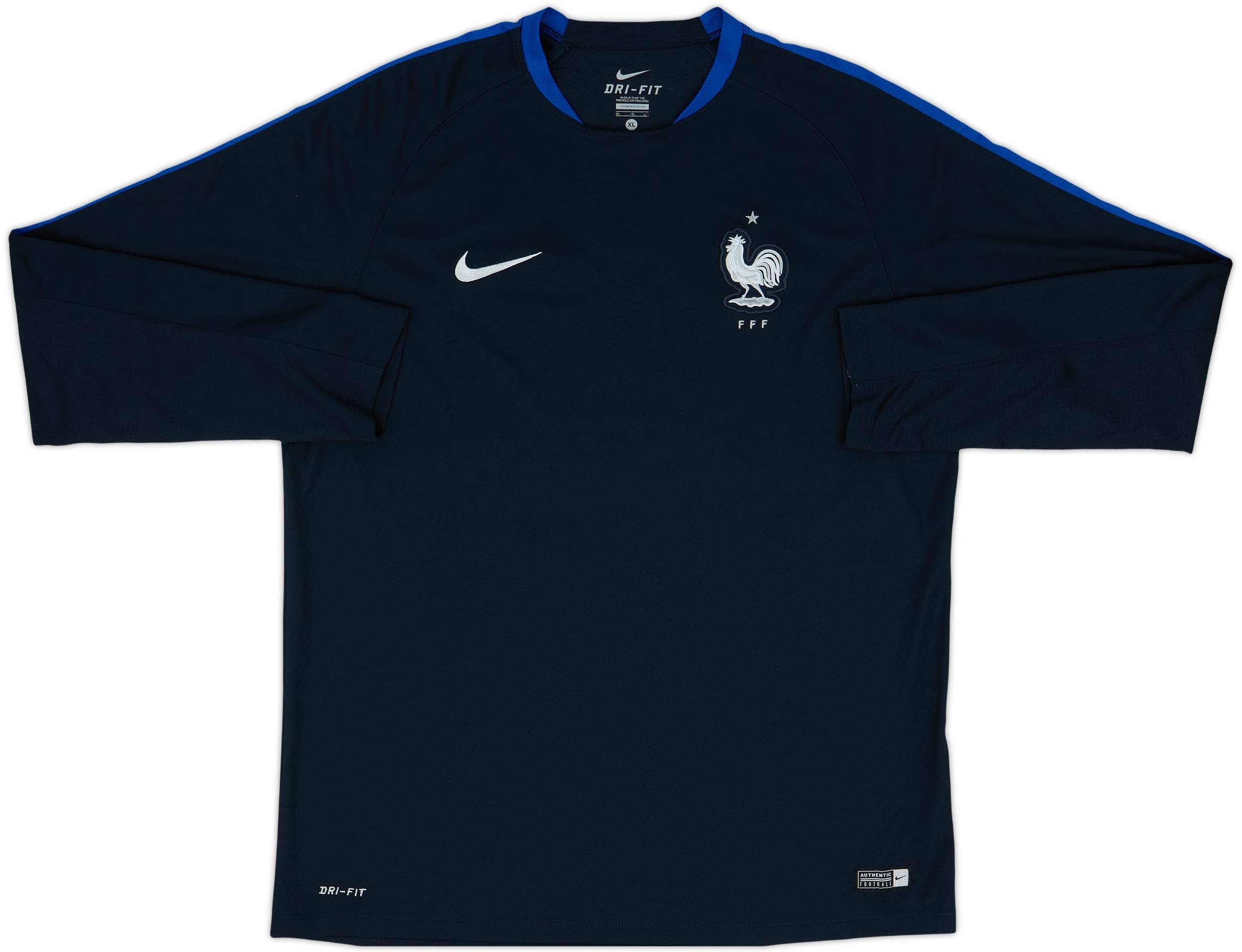 2016-18 France Nike Training L/S Shirt - 8/10 - (XL)