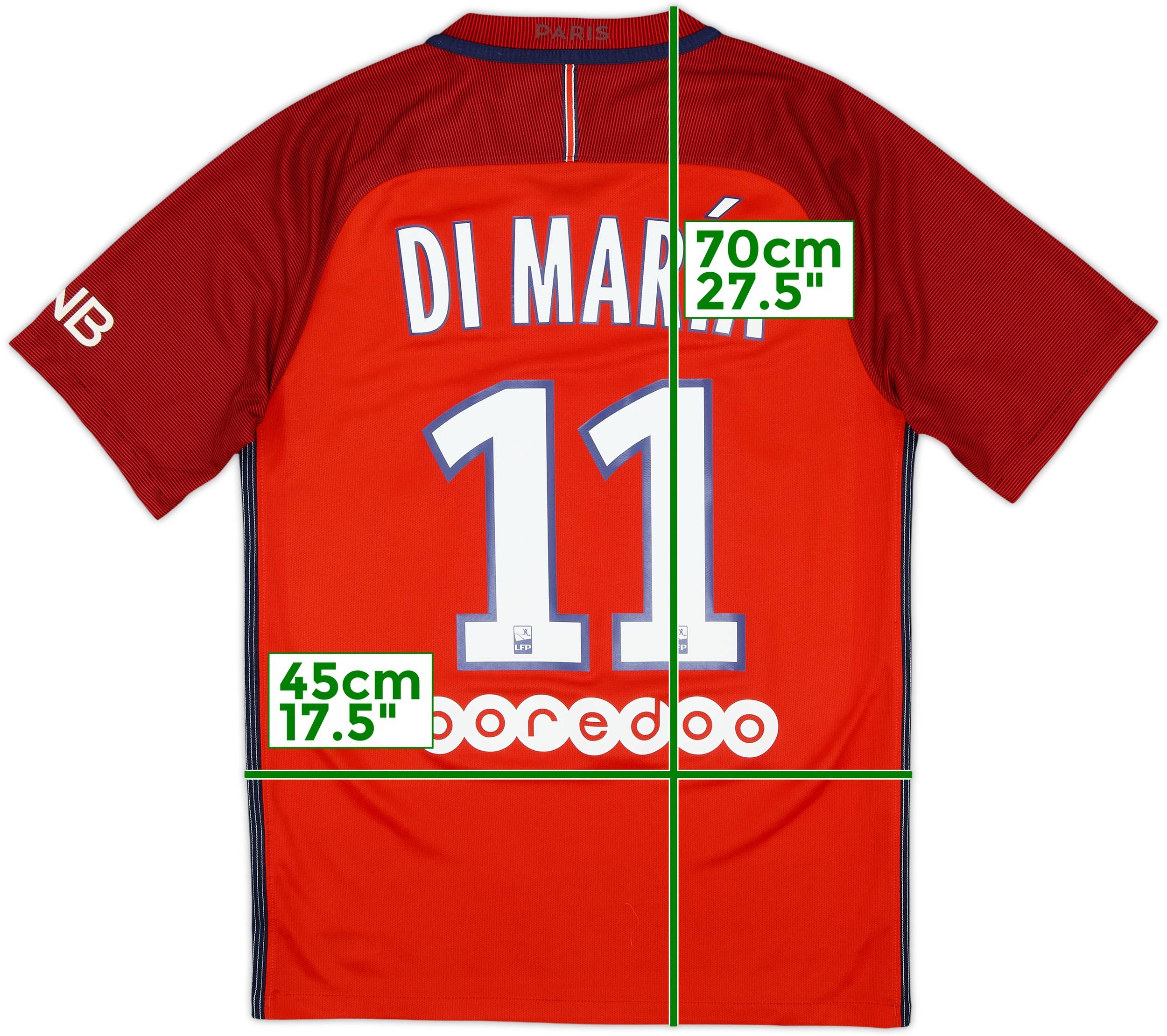 2016-17 Paris Saint-Germain Away Shirt Di Maria #11 - 6/10 - (S)