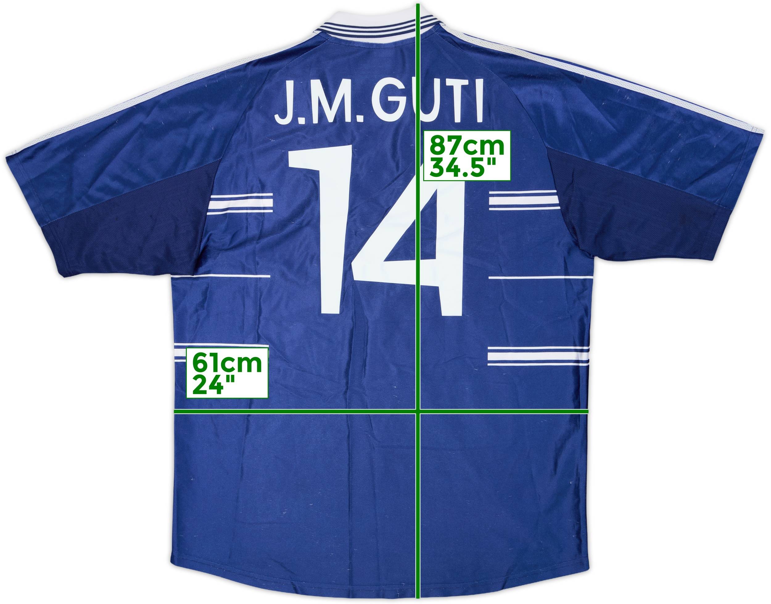 1998-99 Real Madrid Away Shirt J.M.Guti #14 - 5/10 - (XL)