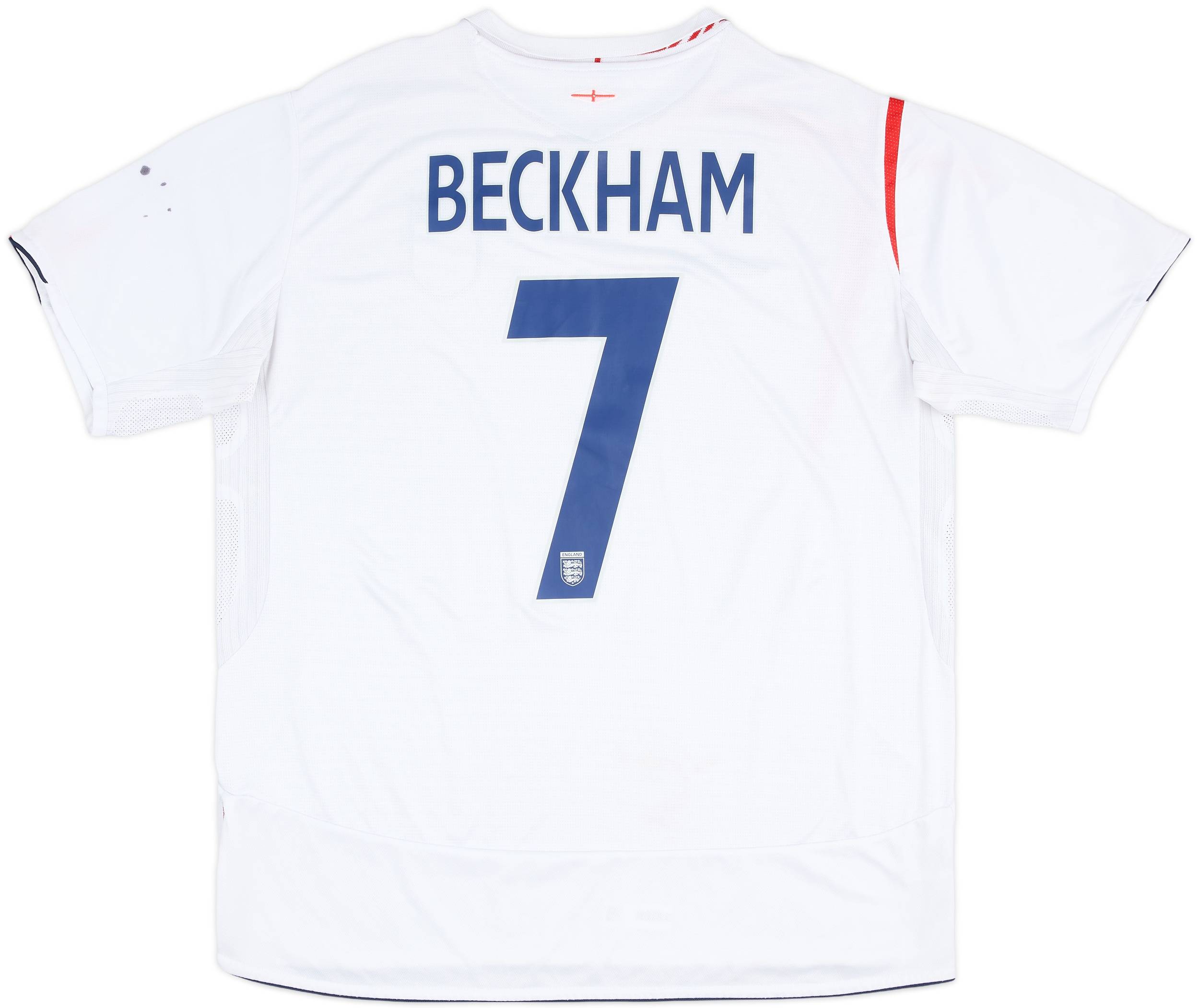 2005-07 England Home Shirt Beckham #7 - 5/10 - (XXL)