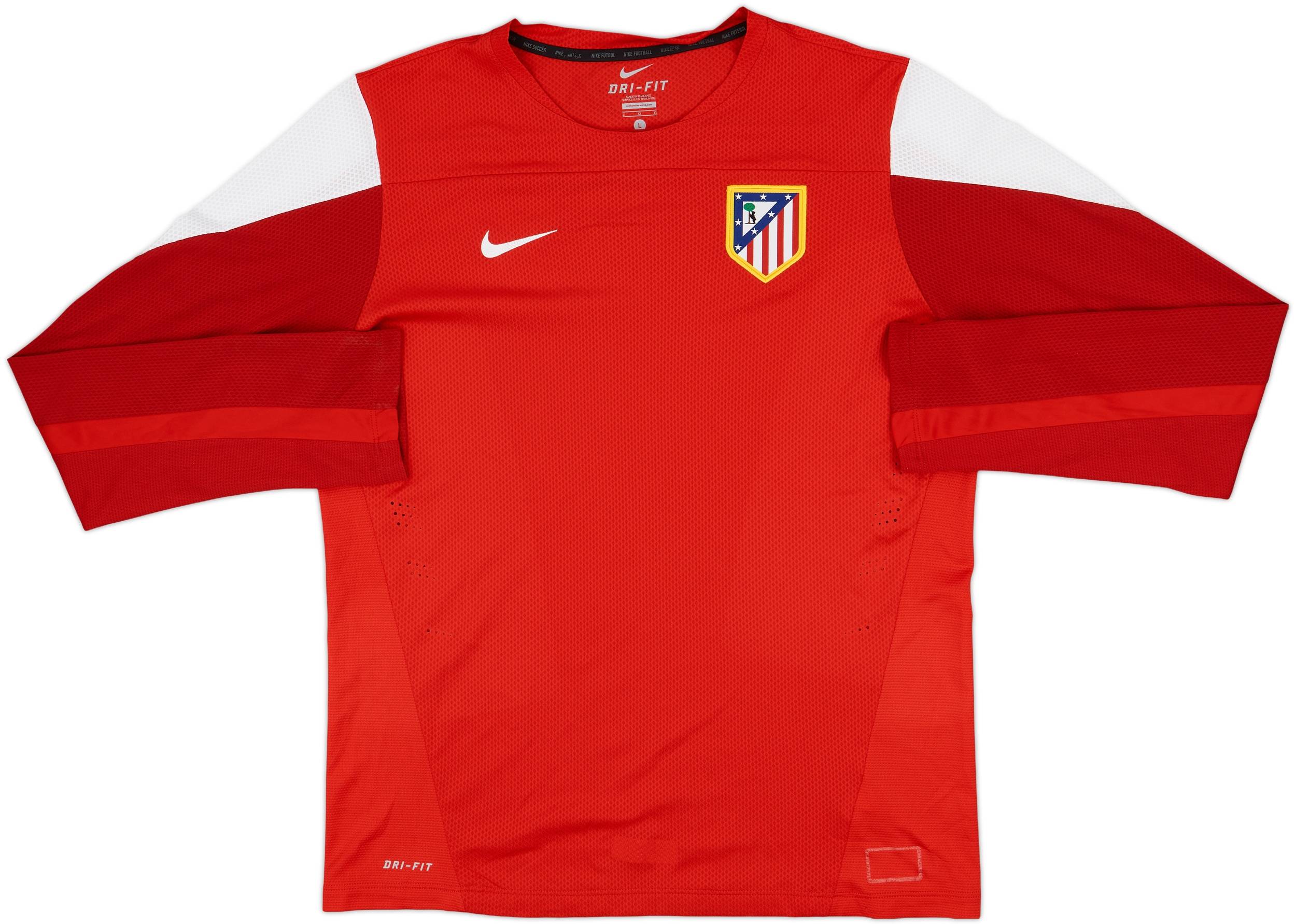 2013-14 Atletico Madrid Nike Player Issue Training L/S Shirt - 8/10 - (L)