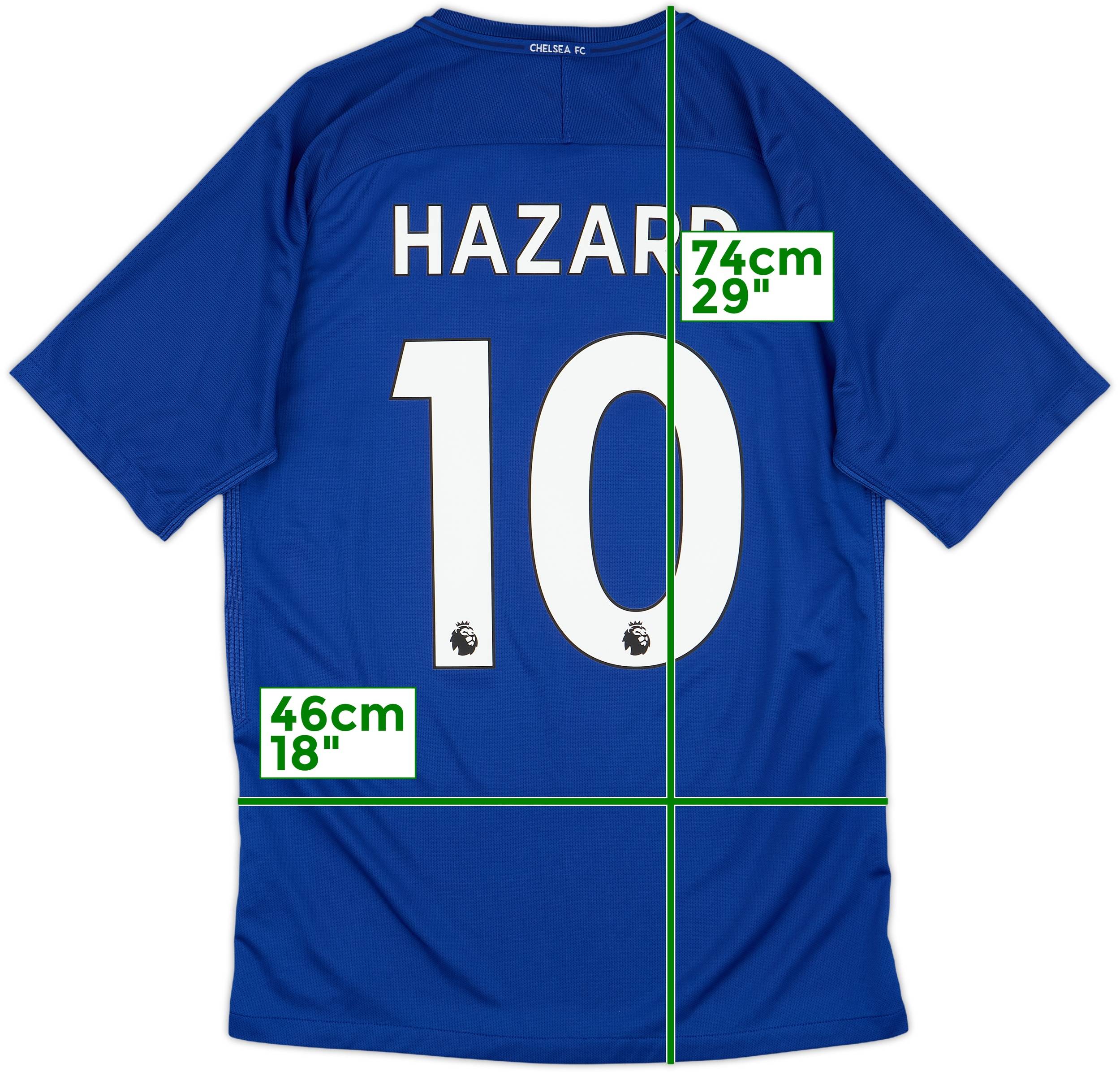 Chelsea HAZARD 10 シャツ 2017-18 Chelsea Home Shirt Hazard #10 - 10/10 - (M)