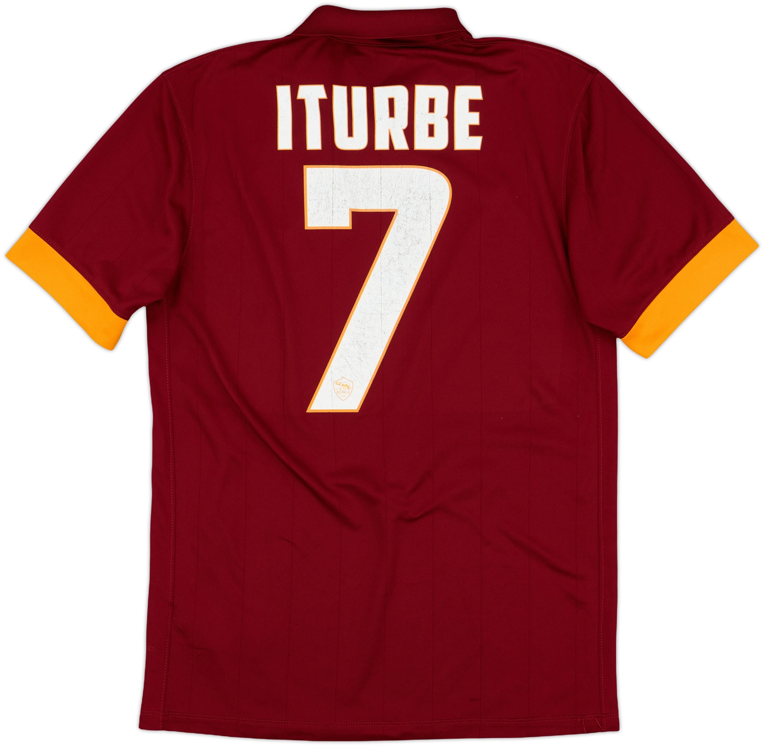 2014-15 Roma Home Shirt Iturbe #7 6/10 (S)