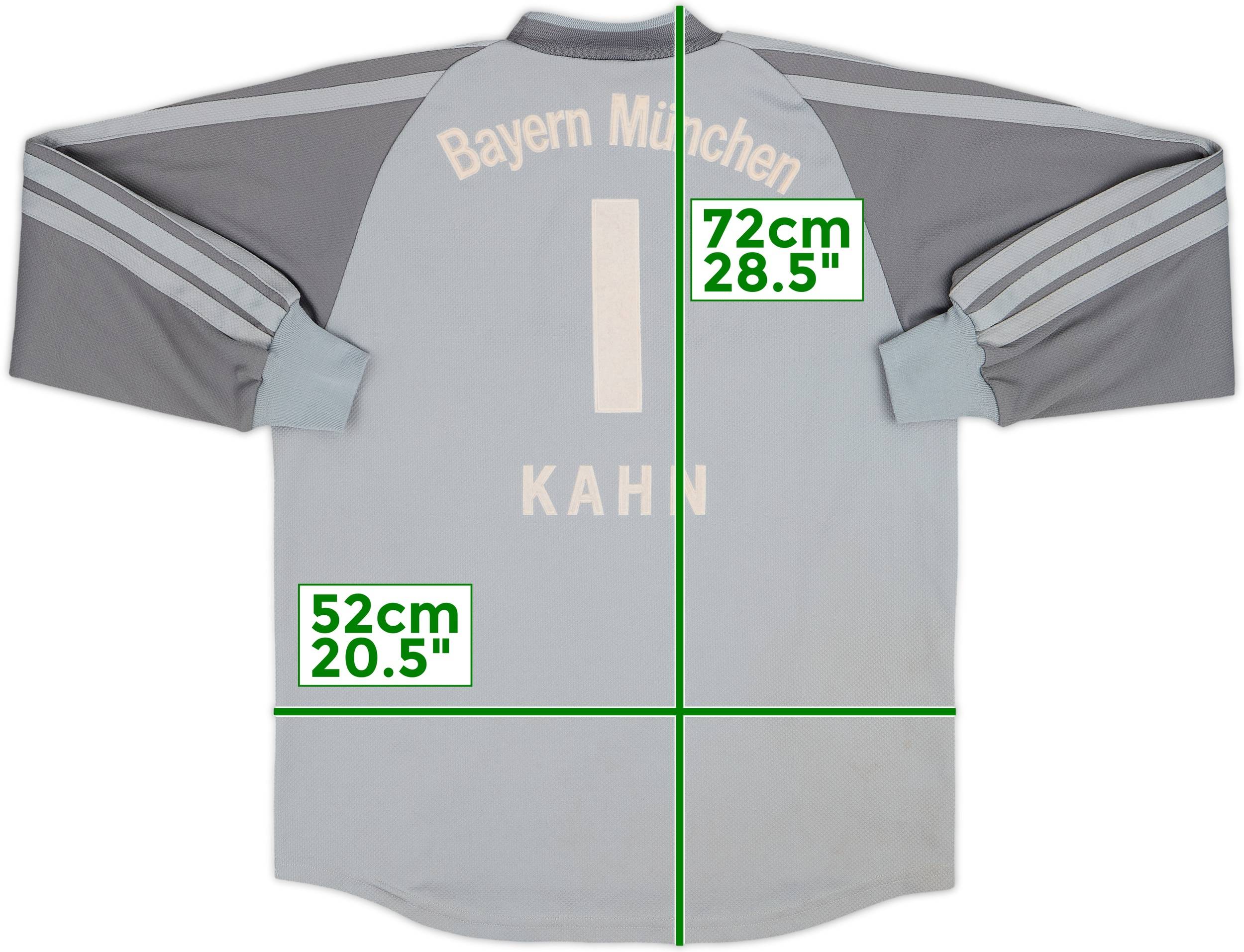 2001-02 Bayern Munich GK Shirt Kahn #1 - 8/10 - (Y)