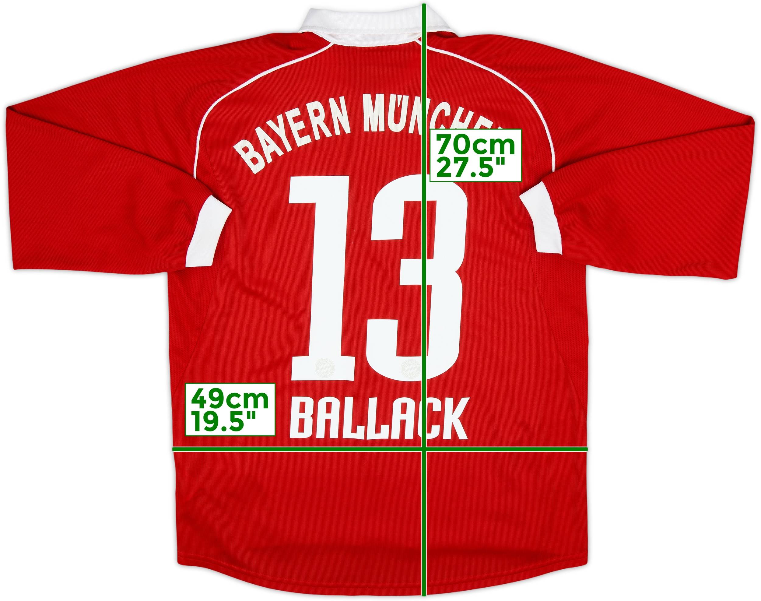 Bayern München Ballack 13 シャツ 2005-06 Bayern Munich Home L/S Shirt Ballack #13 - 5/10
