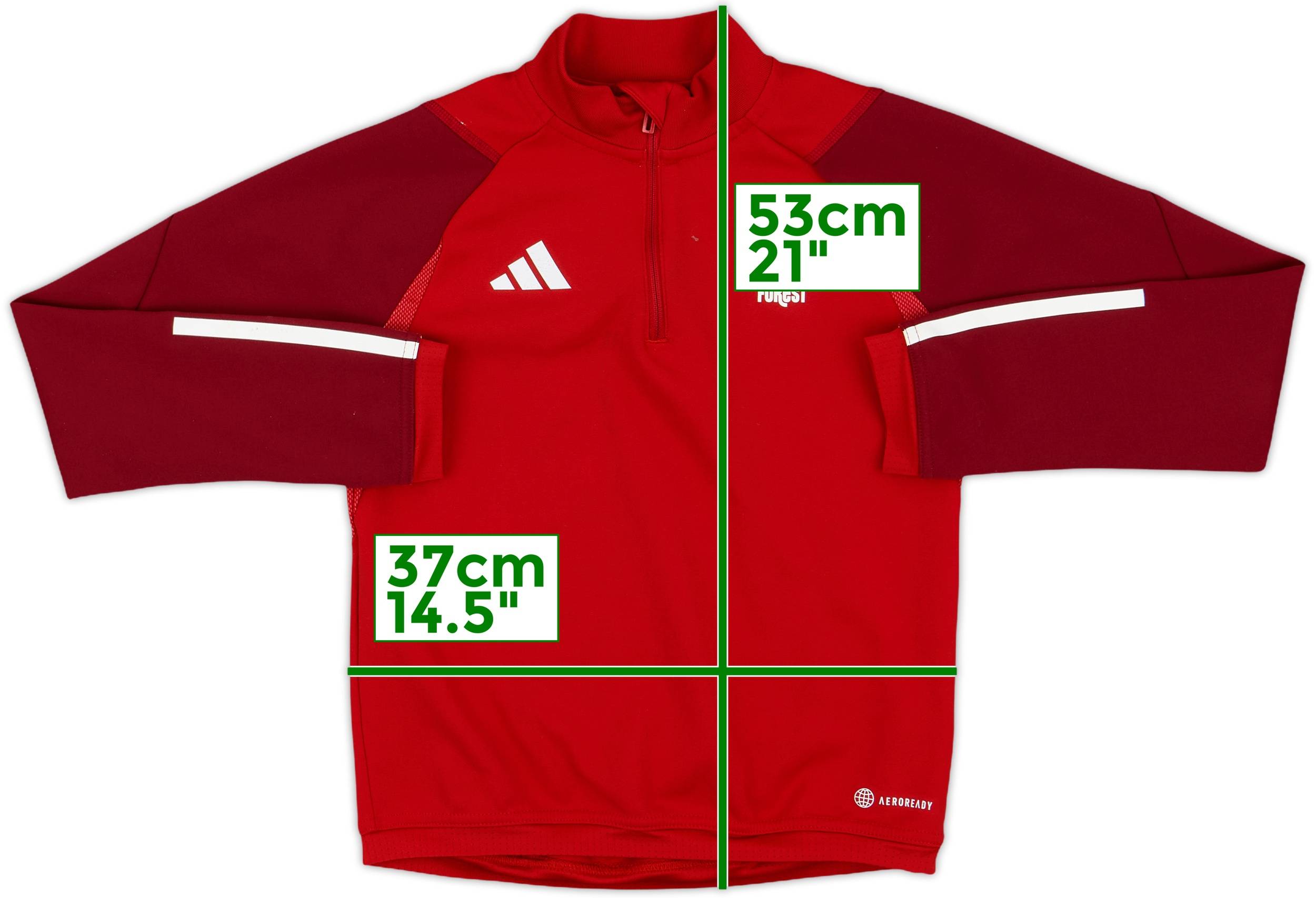 2022-23 Nottingham Forest adidas 1/4 Zip Drill Top - 8/10 - (S.Boys)